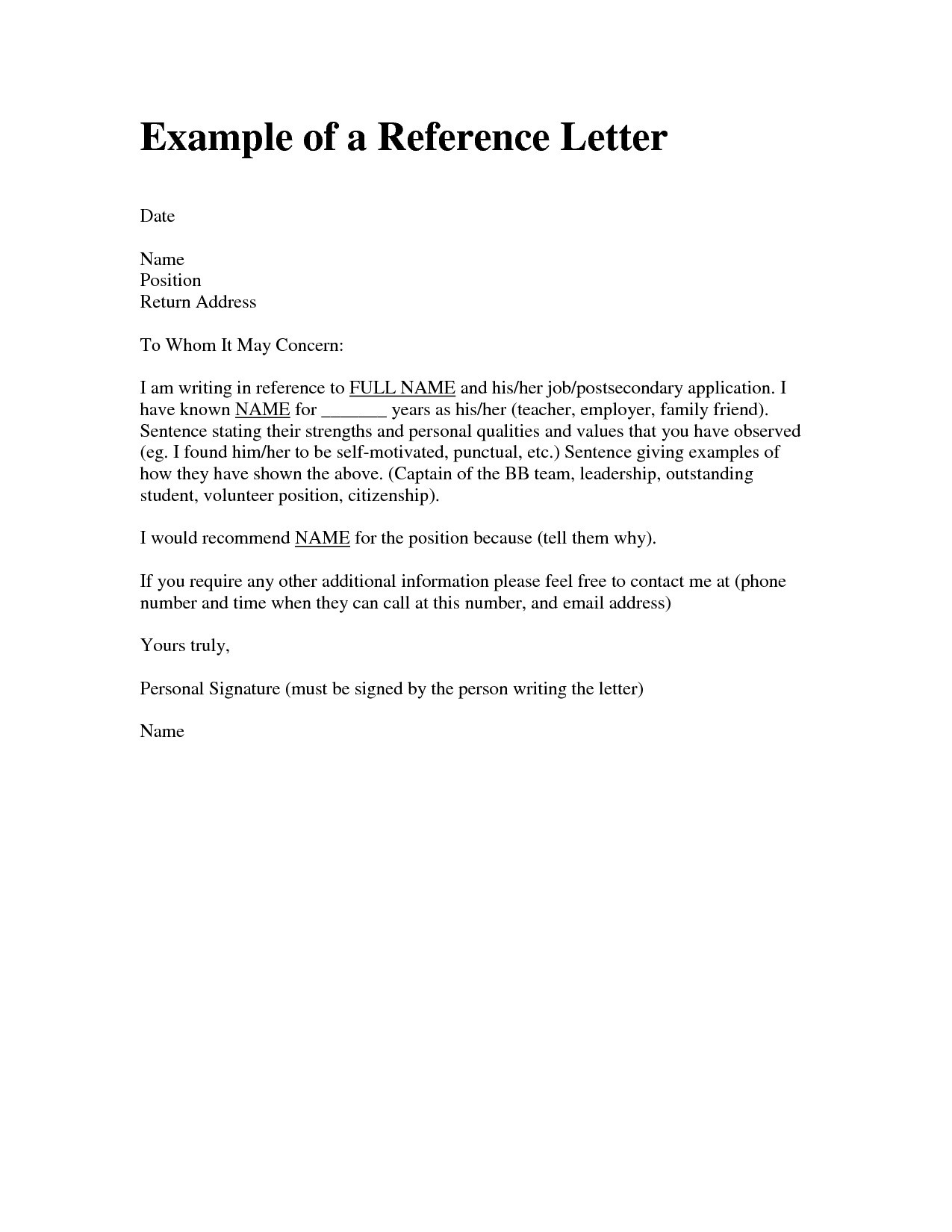 Sample Character Reference Letter for A Friend Template - Example Personal Re Mendation Letter for Job Best Re Mendation