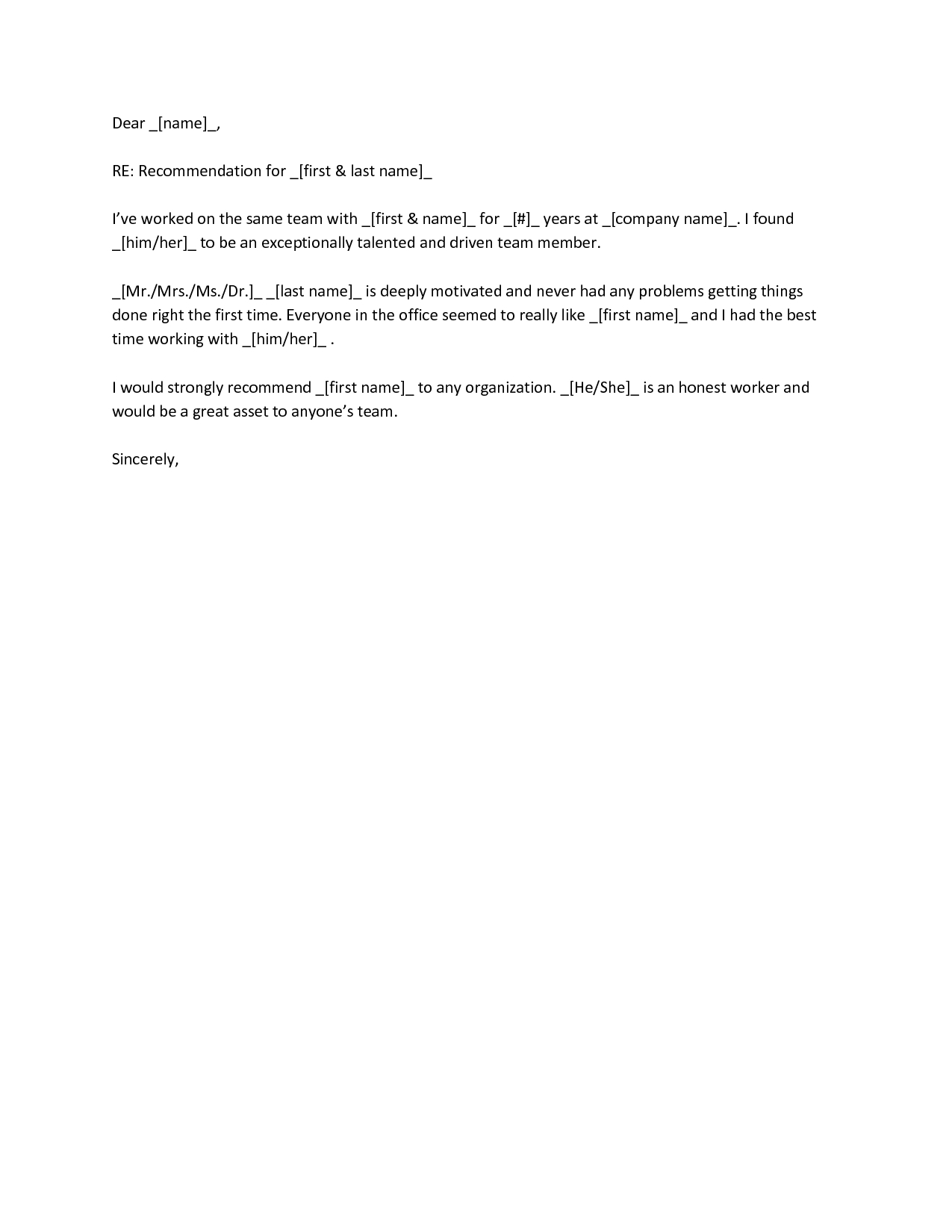 Reference Letter Template for Coworker - Examples Reference Letters for Nurses Gallery Letter format