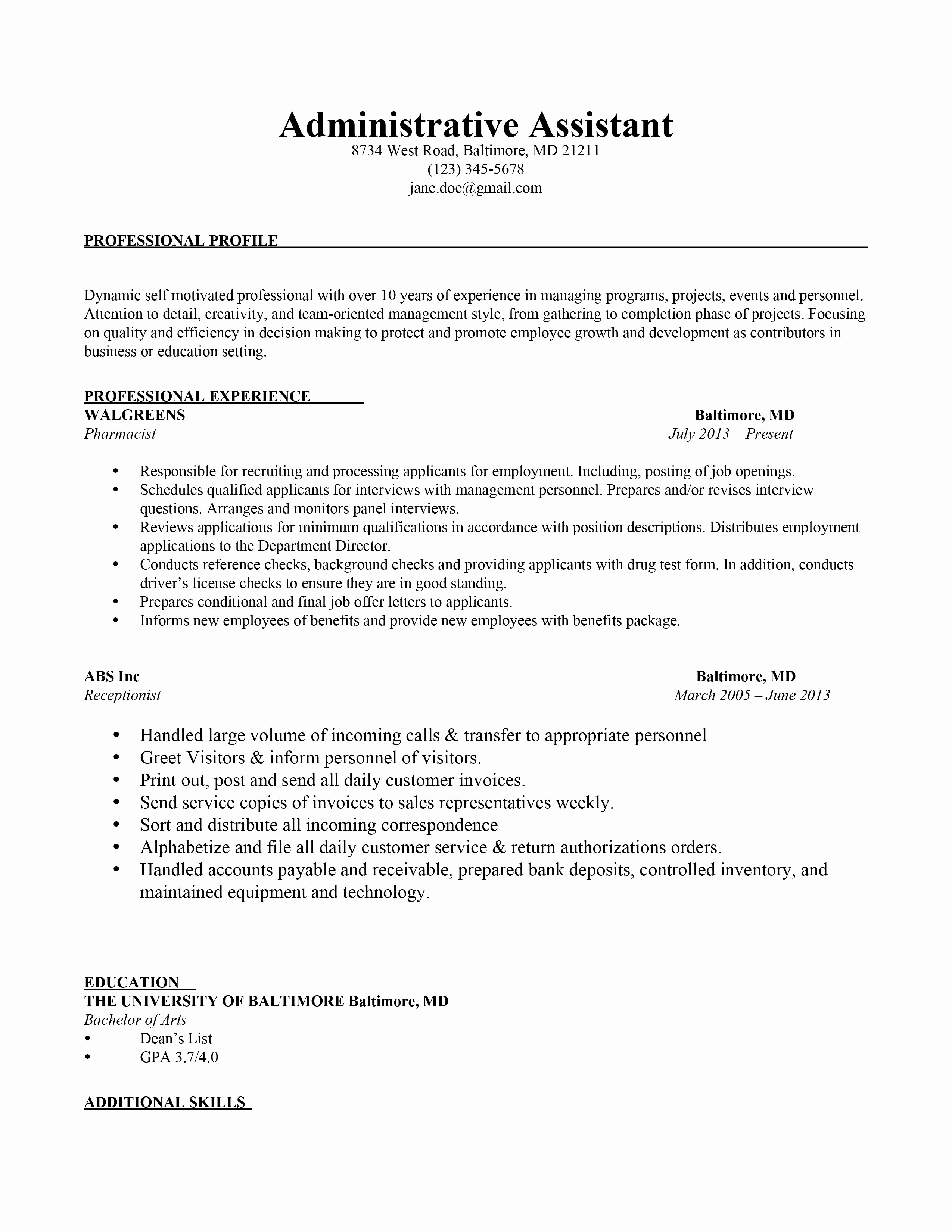 Cover Letter Template for Administrative assistant Job - Examples Resume Cover Letters Best New Example Cover Letter