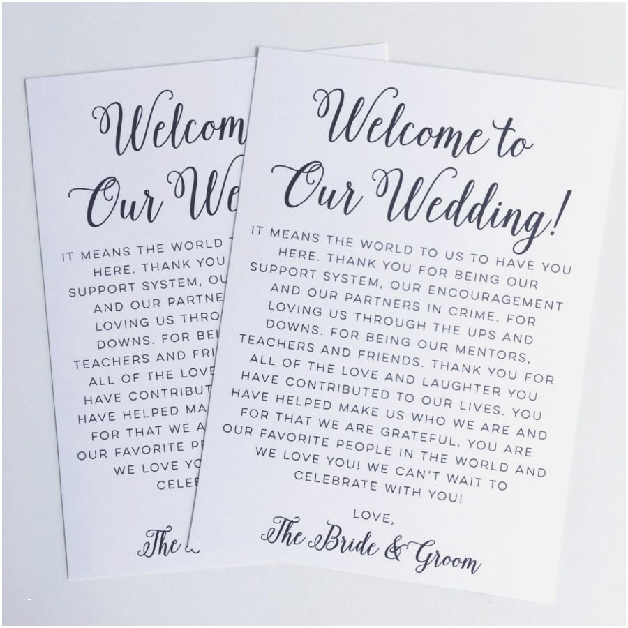 Welcome Letter Template for Wedding Guests - Examples Wedding Thank You Cards Busstopopera