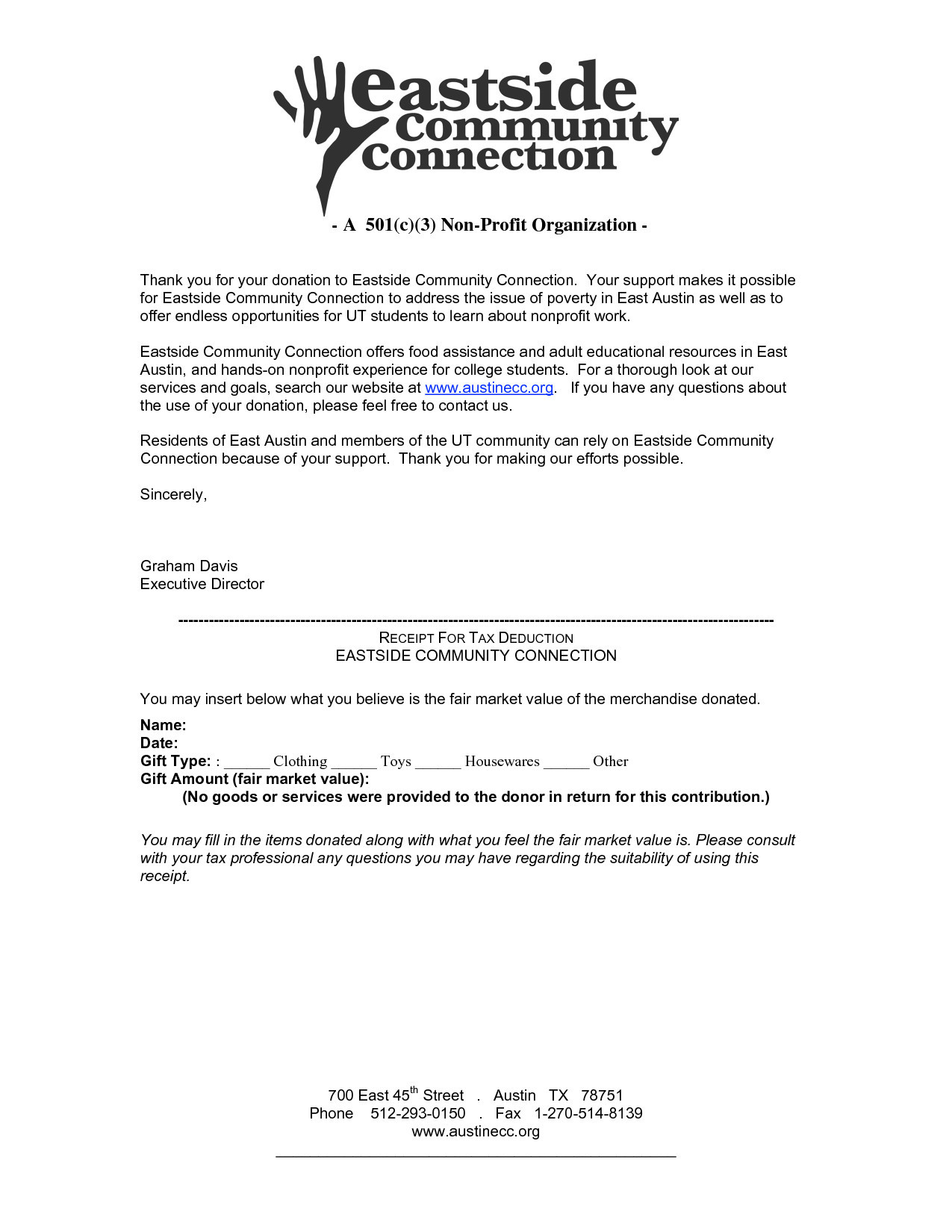 non profit tax deduction letter template example-34 Elegant Donation Letter Sample for Non Profit organization 13-g