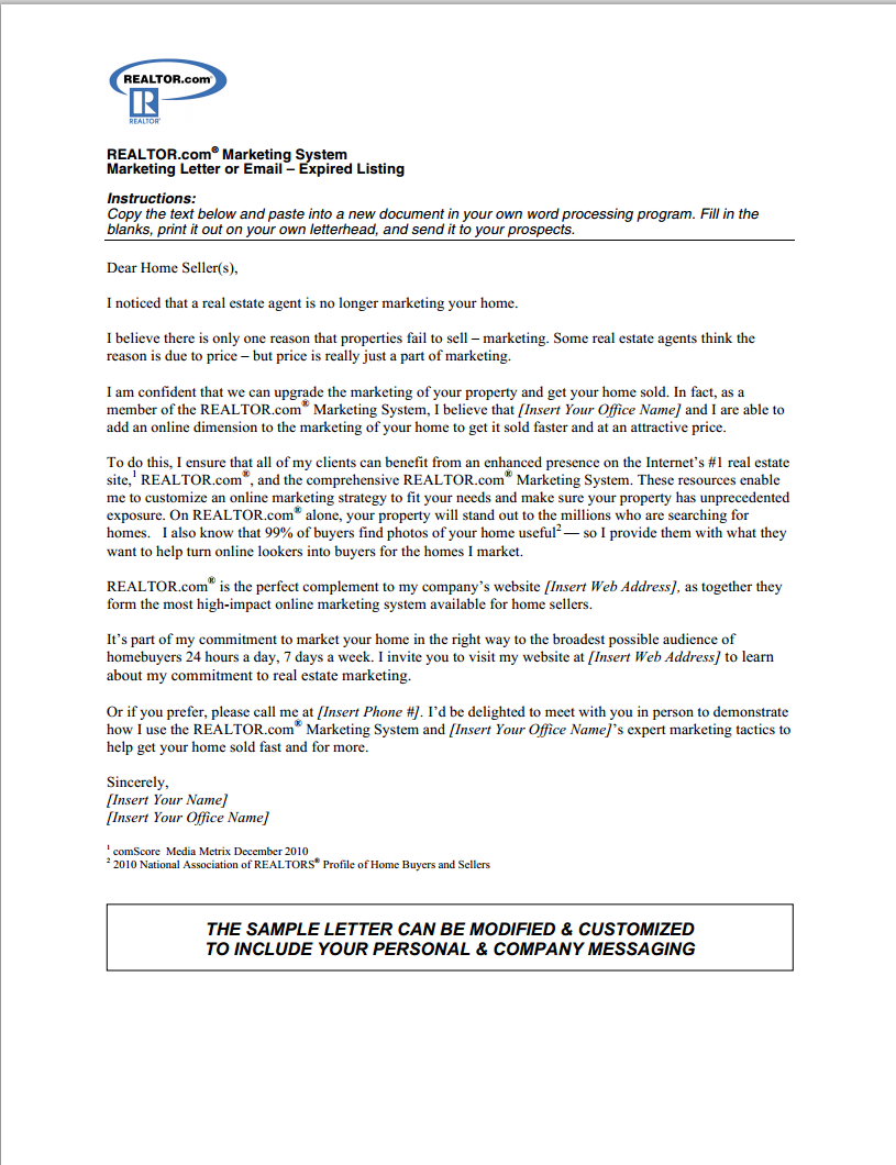 commercial real estate prospecting letter template Collection-expired listing letter 6-t