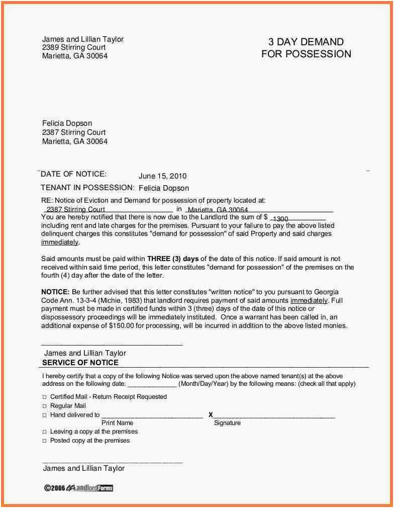 Eviction Letter Template Florida - Florida Eviction Notice form Awesome Inspirational Eviction Notice