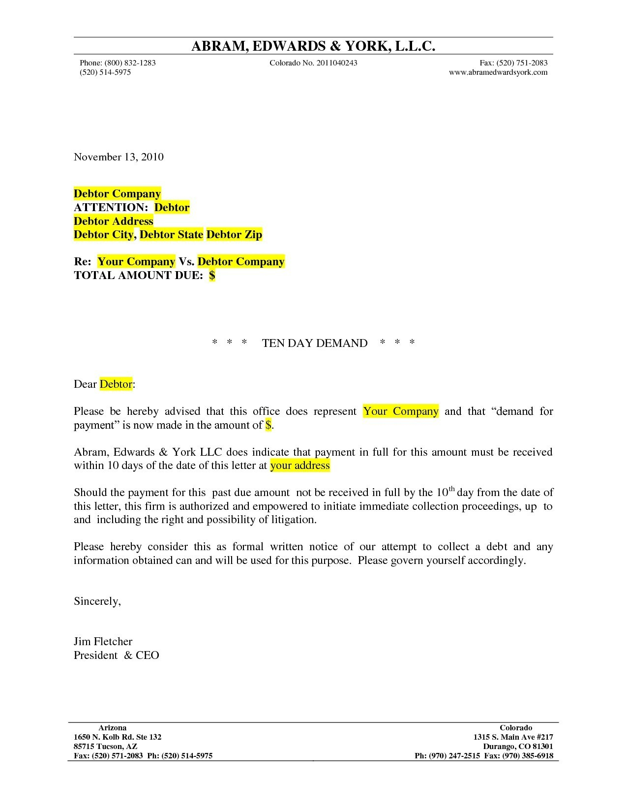 Formal Demand Letter Sample For Your Needs Letter Template Collection 