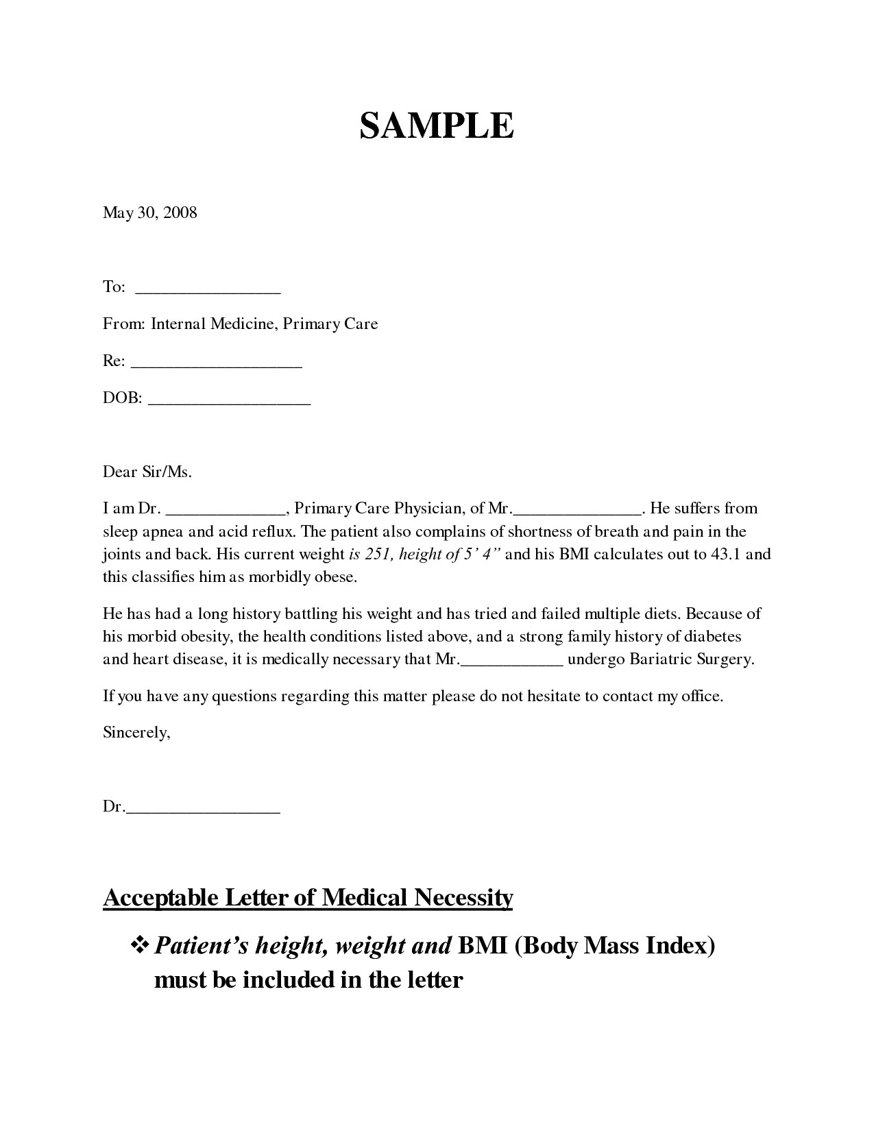 Medical Necessity Appeal Letter Template Samples Letter Template 