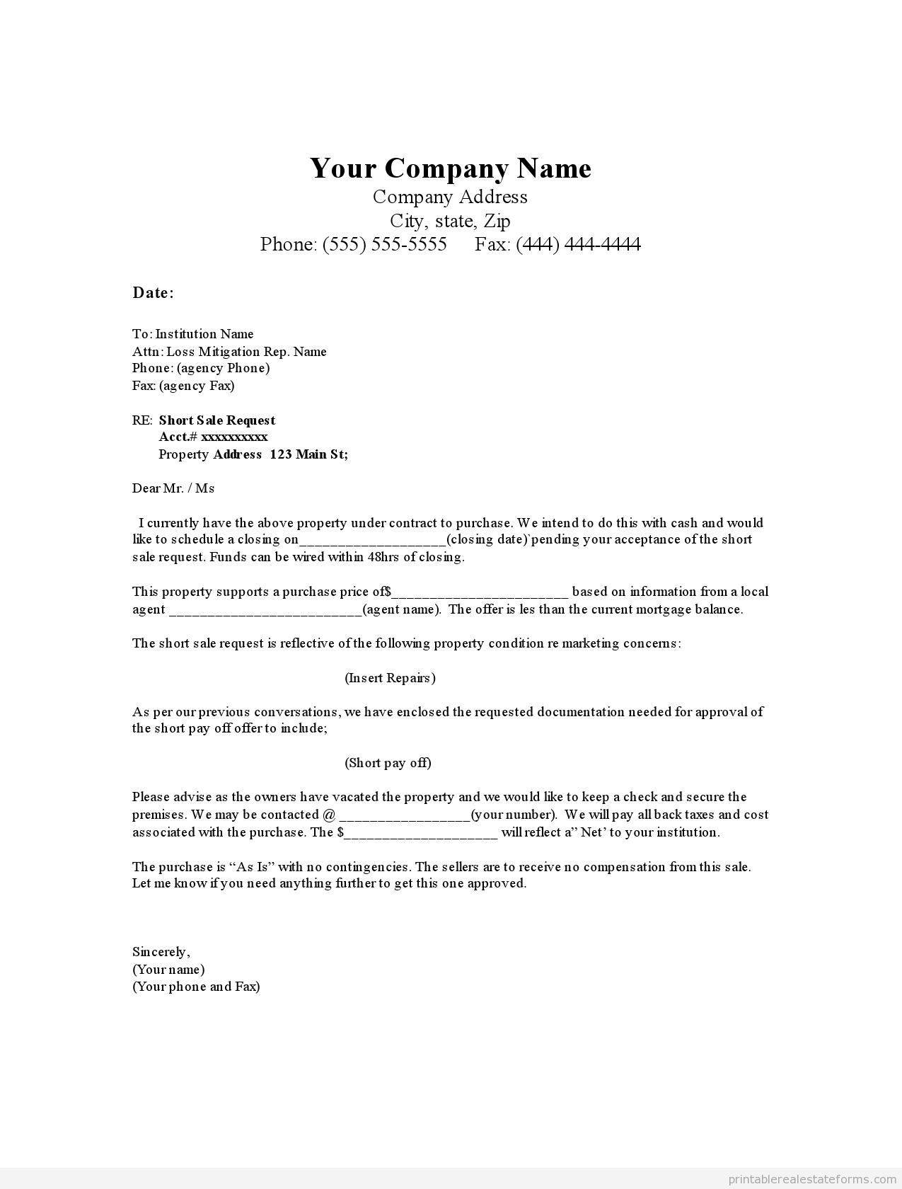 Fsbo Offer Letter Template Collection Letter Template Collection
