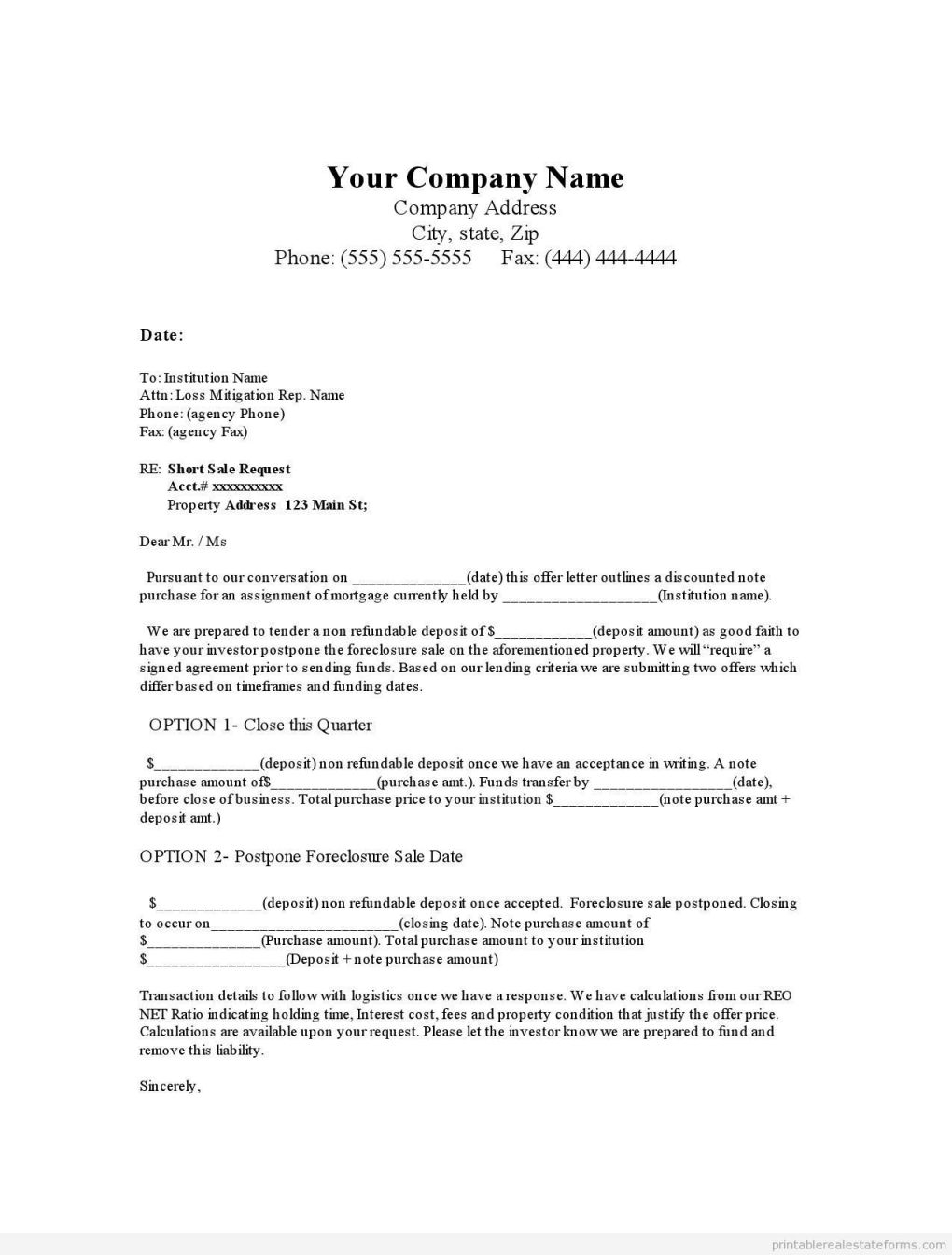Foreclosure Letter Template - Fresh Fer to Purchase Template Tg47 – Documentaries for Change