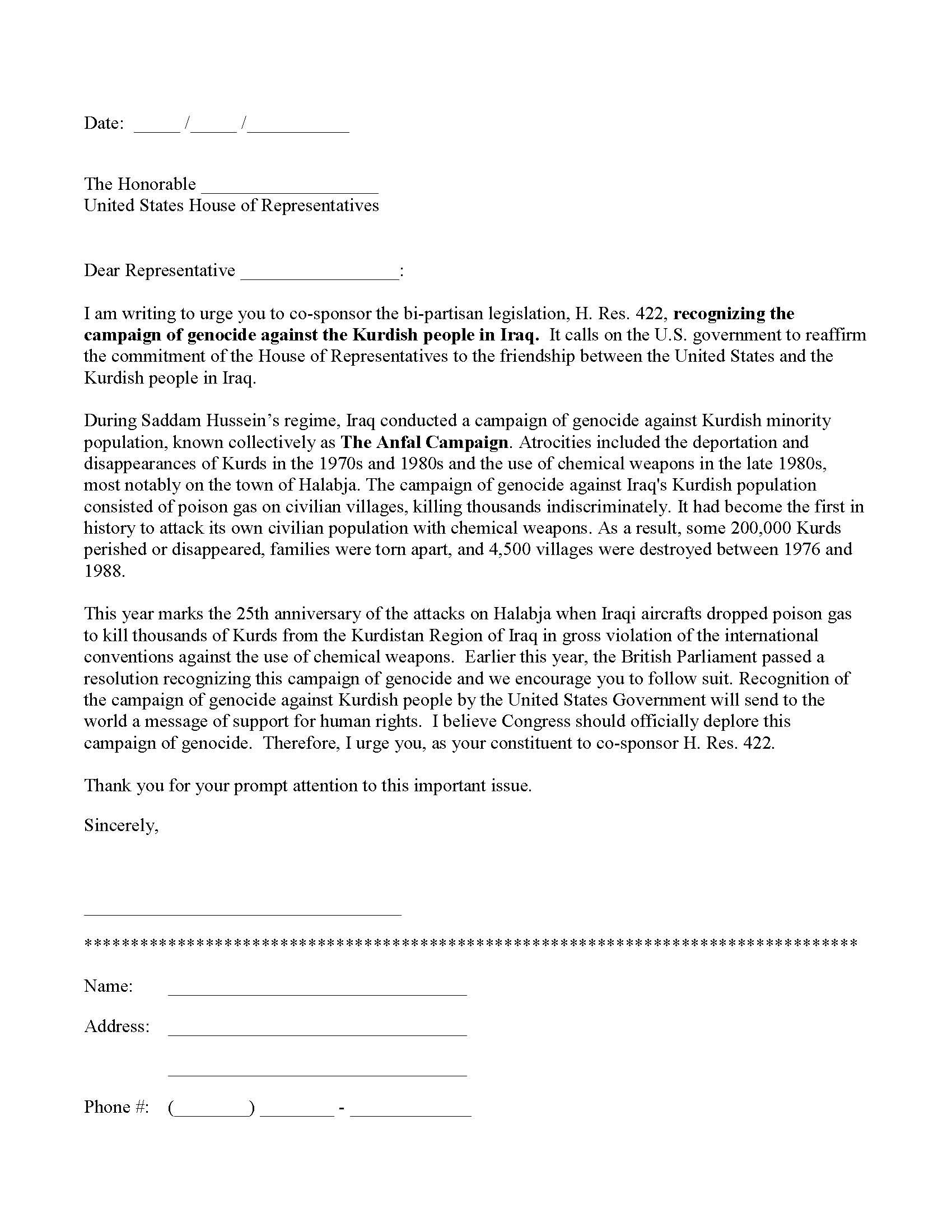 Letter to Congressman Template - Fresh Writing A Letter to Congress Your Template Collection