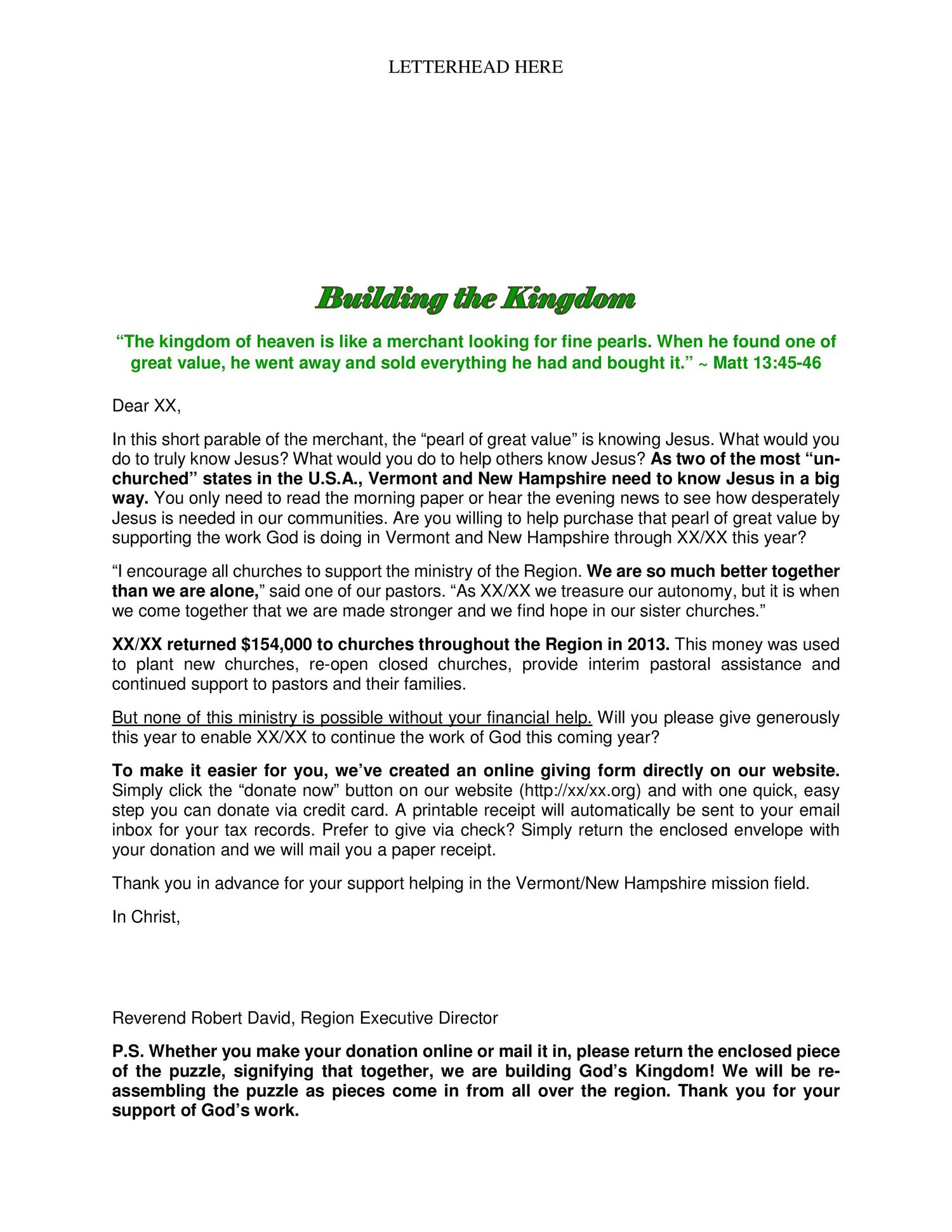Ministry Support Letter Template - Fundraising Appeal Letters to Grab attention and Get Results by