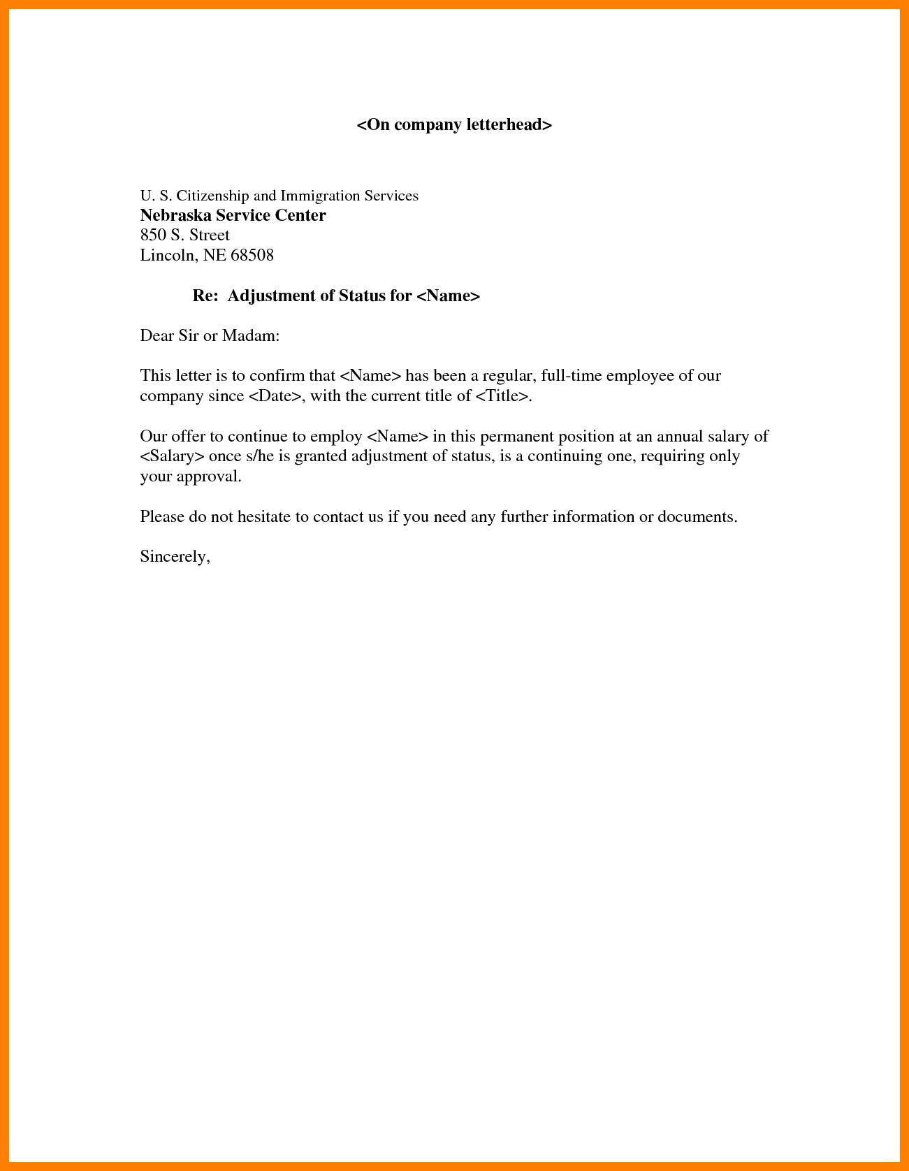 Employment Confirmation Letter Template Word at ganellenblog Blog