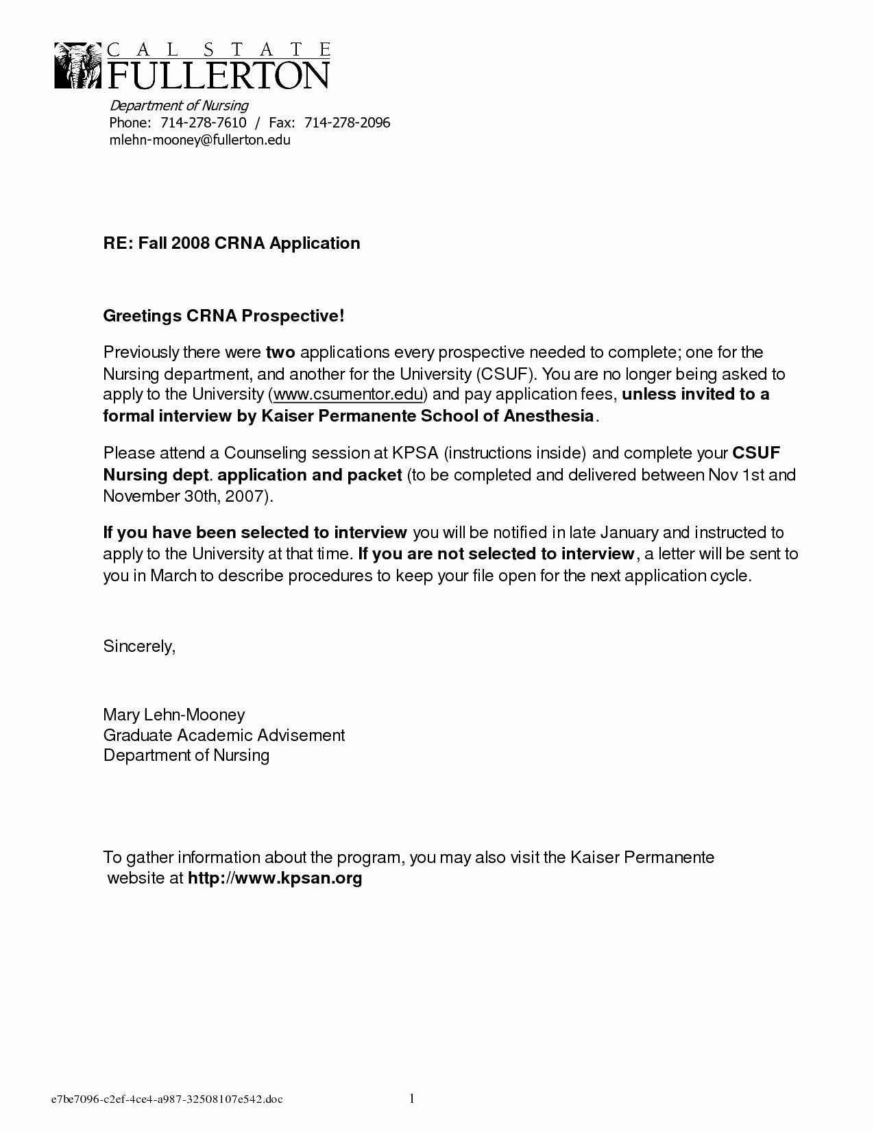 Nursing School Recommendation Letter Template - High School Re Mendation Letter Template Unique Letter Re