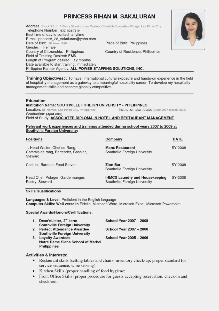 Cover Letter Template Restaurant - How to Do A Resume Cover Letter 2018 Lovely Make Me A Resume New