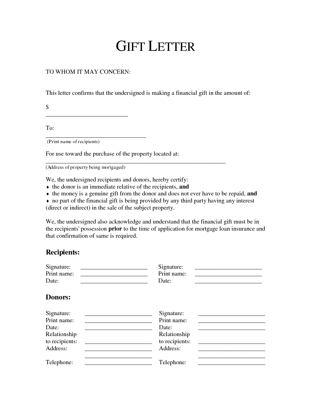 Fha Gift Letter Template - How to Write A Gift Letter for A Car Choice Image Letter format