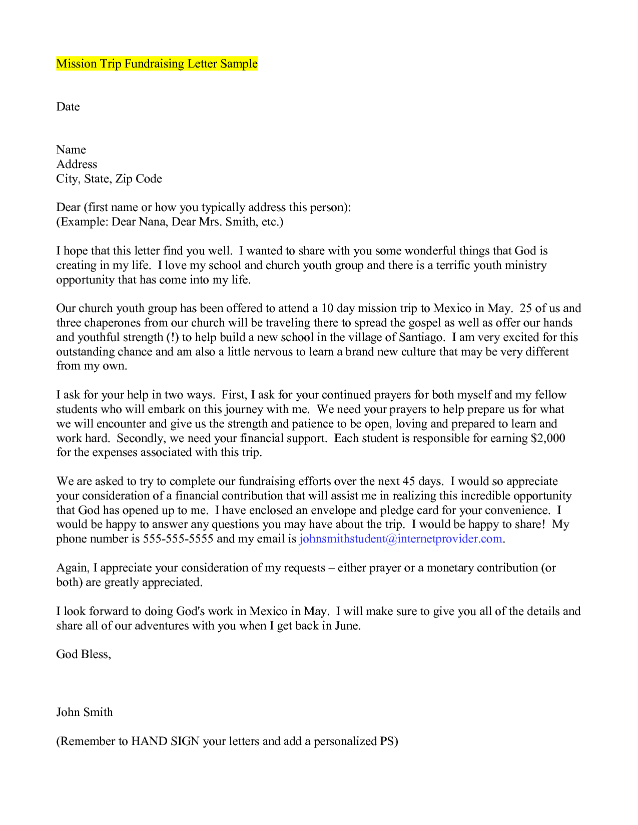 mission trip support letter template Collection-How To Write A Mission Trip Support Letter Choice Image Letter Format Formal Sample 4-o