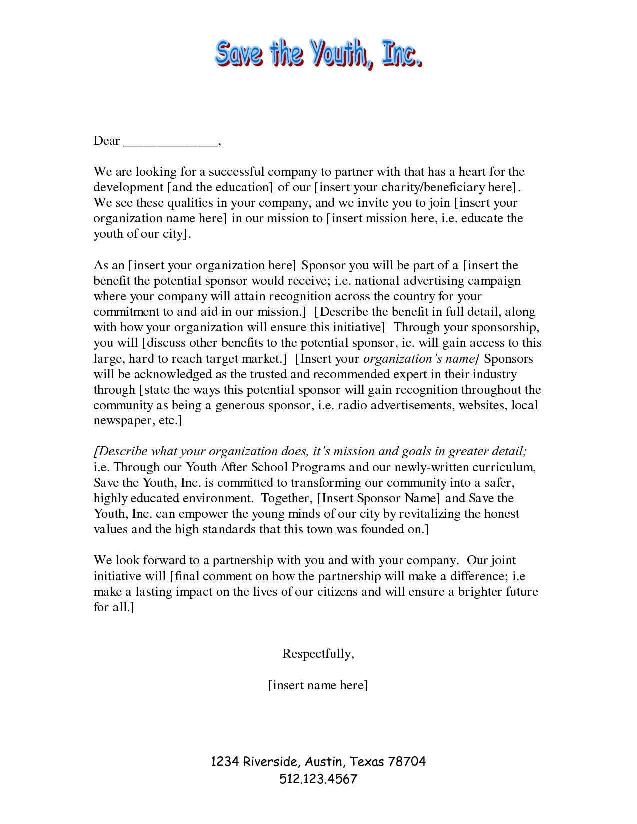 Mission Fundraising Letter Template - How to Write A Purposal Letter to Sponsor Valid event Sponsorship