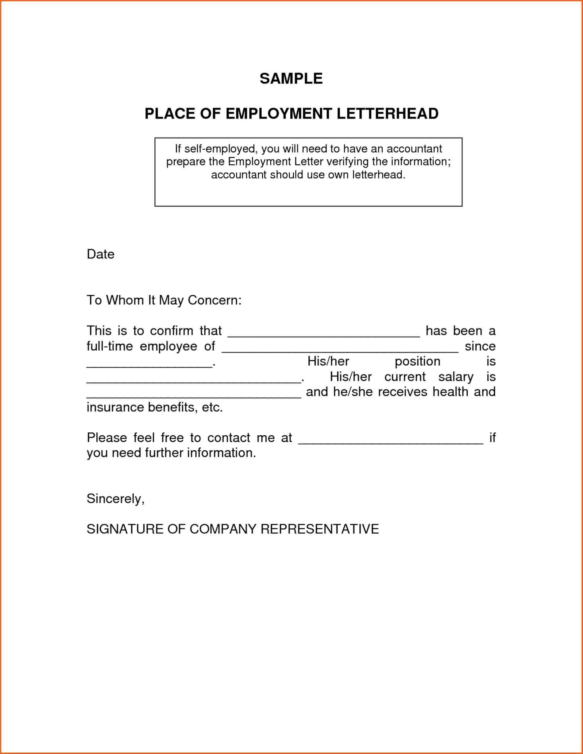 Cpa Letter For Self Employed Template Collection Letter Template 