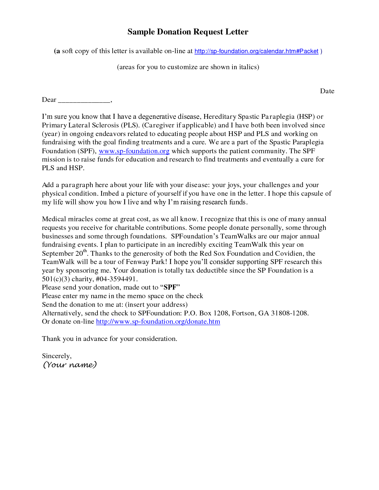 Charitable Contribution Letter Template - How to Write A solicitation Letter for Donations Choice Image