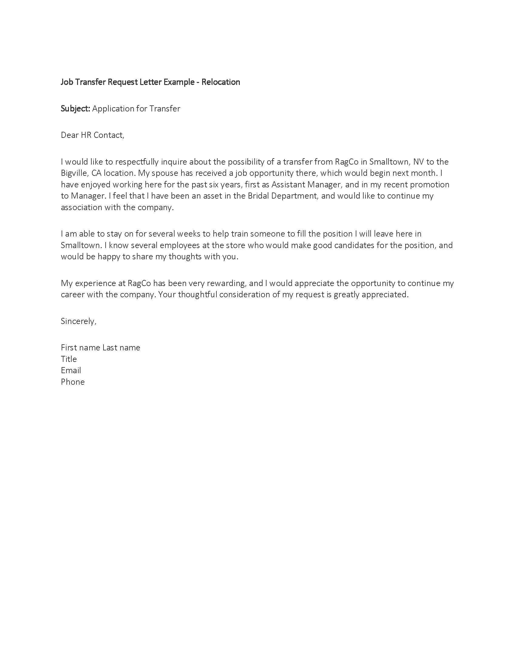 Transfer Letter Template - How to Write A Transfer Letter to An Employee Gallery Letter