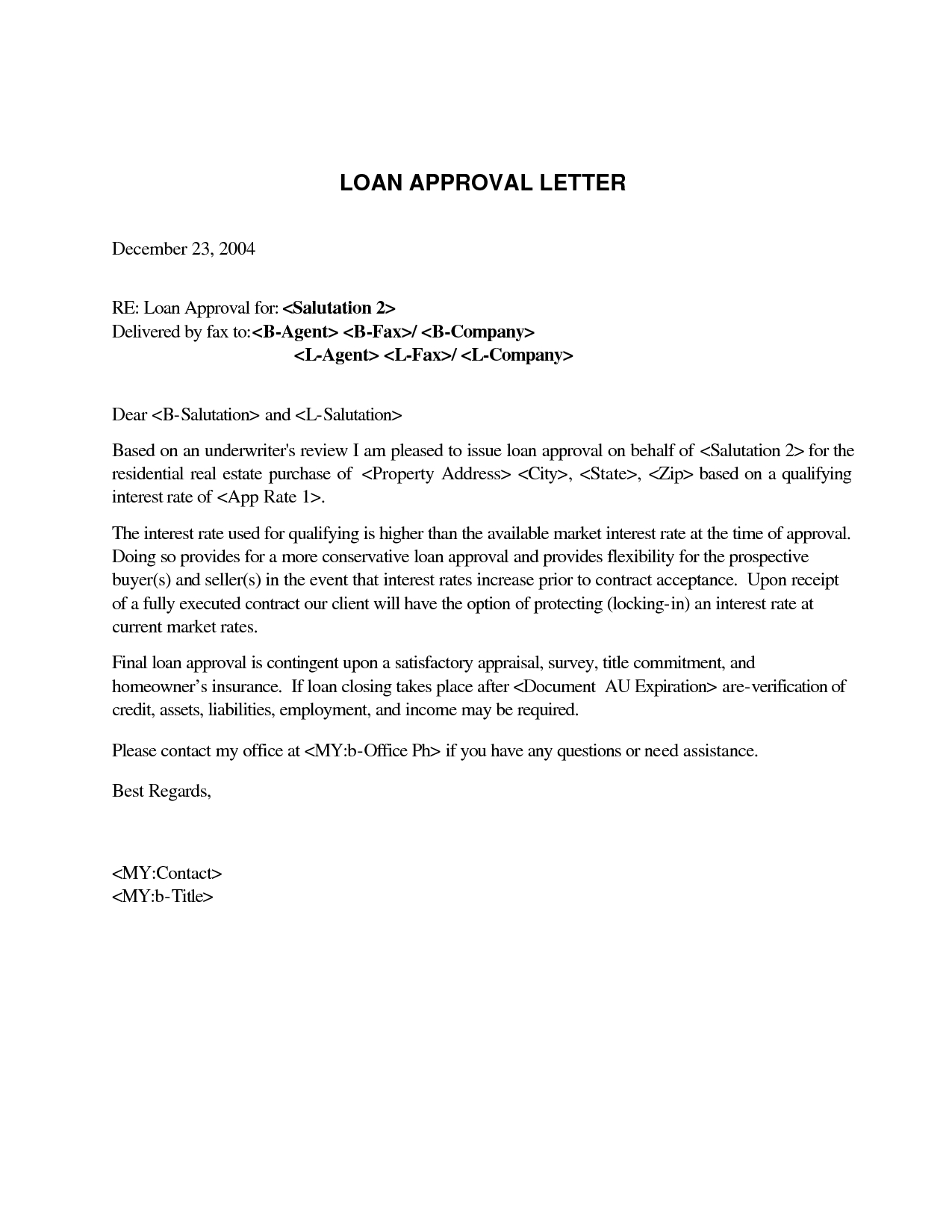 Mortgage Pre Qualification Letter Template - How to Write An Approval Letter Gallery Letter format formal Sample