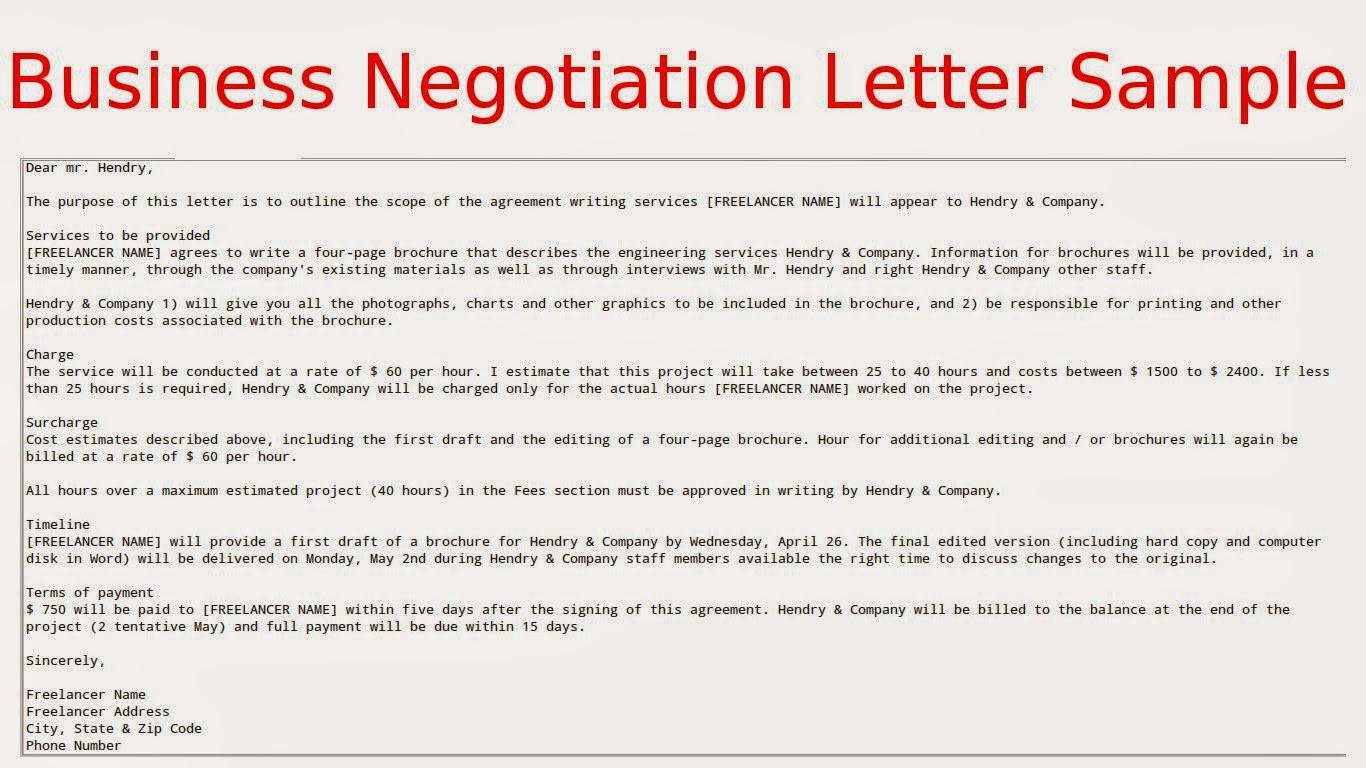 Insurance Contract Negotiation Letter Template Examples - Letter