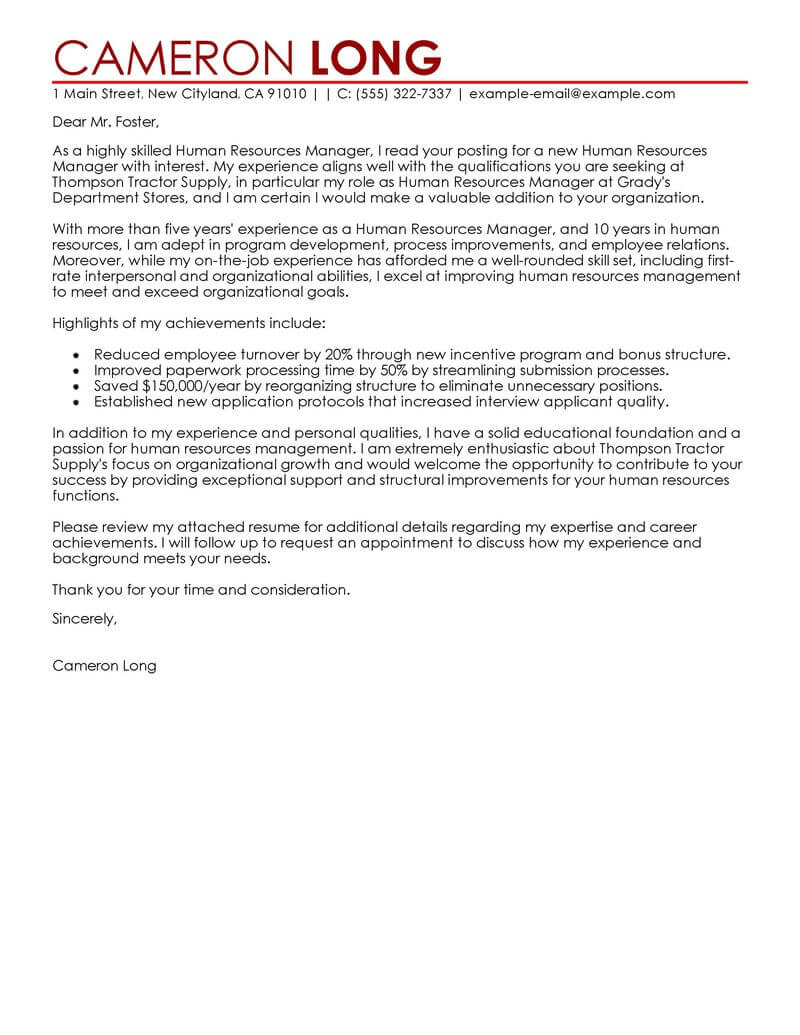 cover letter template for human resources example-human resource cover letter template 3-l
