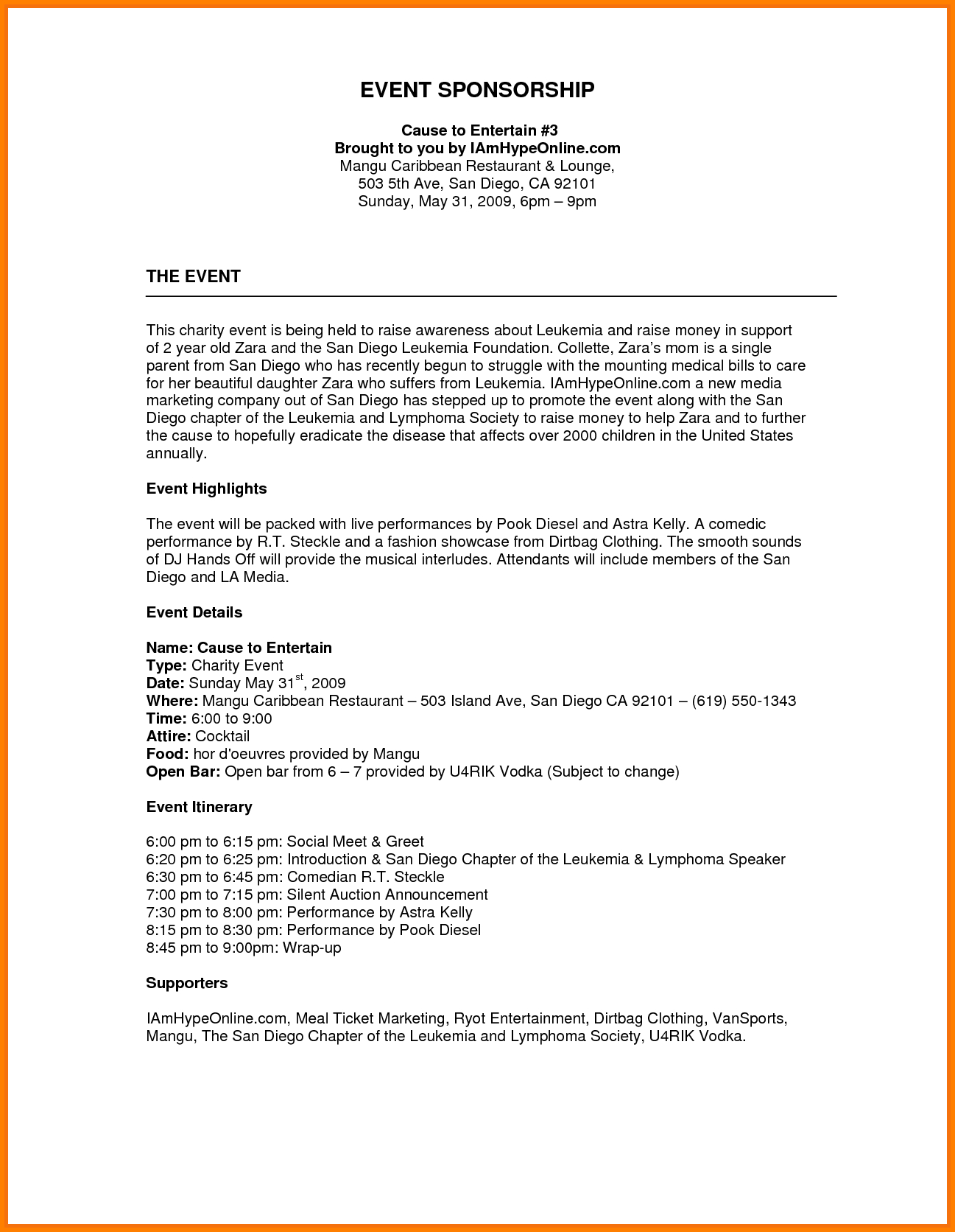 event sponsorship letter template Collection-Image result for sponsorship proposal template FinanceTemplate Finance 18-n