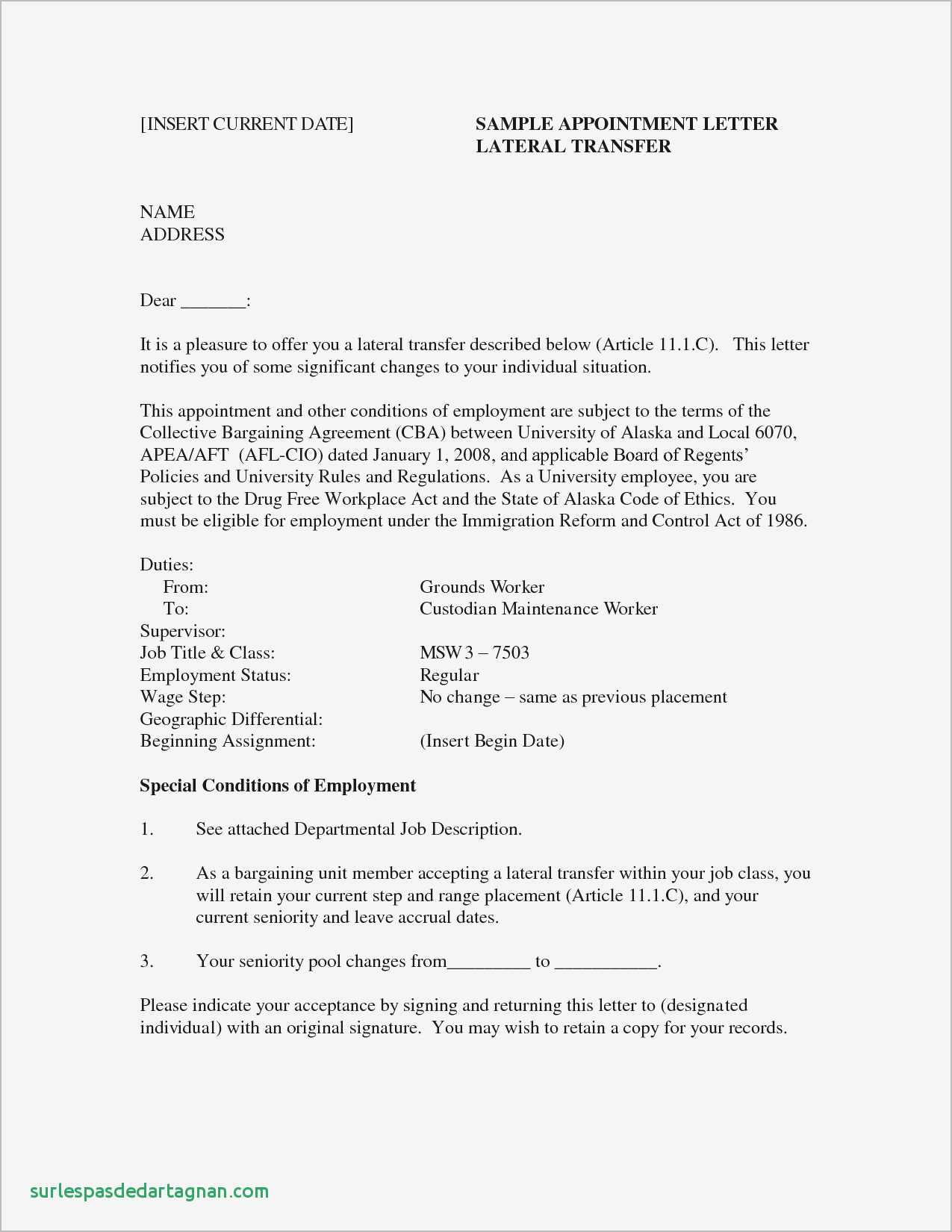 New Hire Letter Template - Job Fer Letter Template Us Copy Od Consultant Cover Letter Fungram
