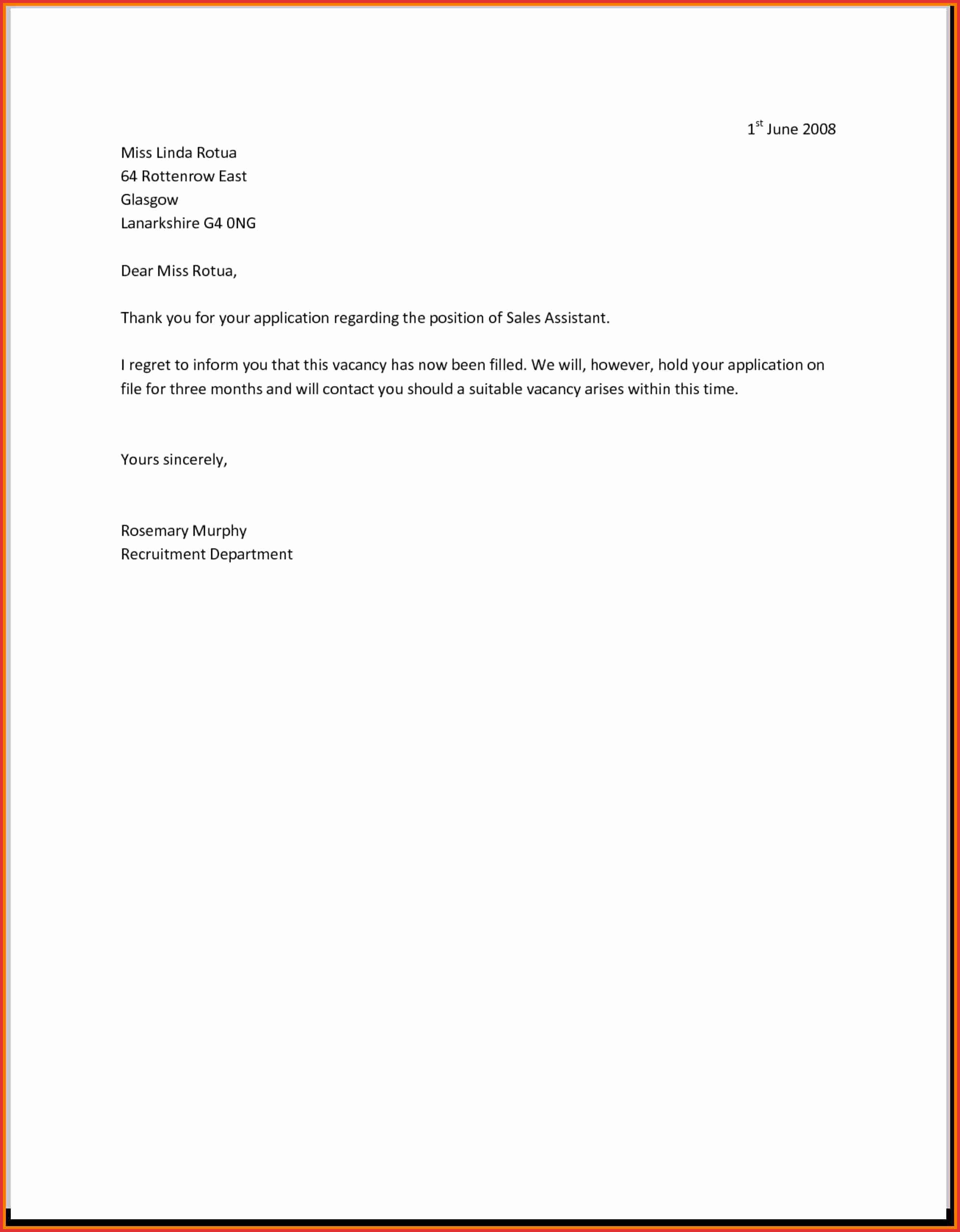 Claim Denial Letter Template Examples | Letter Template ...