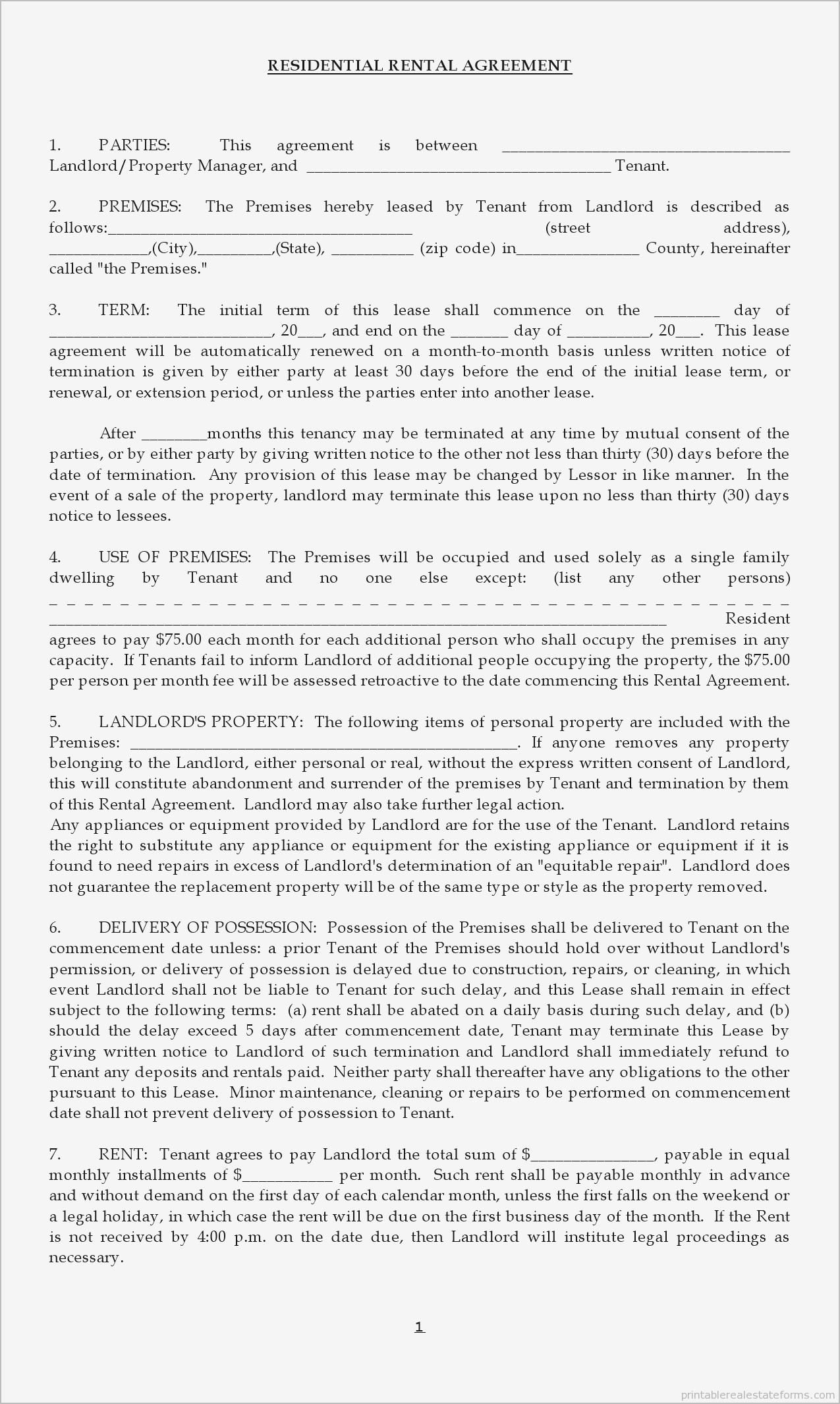 Lease Commencement Letter Template - Landlord Rental Agreement Samples
