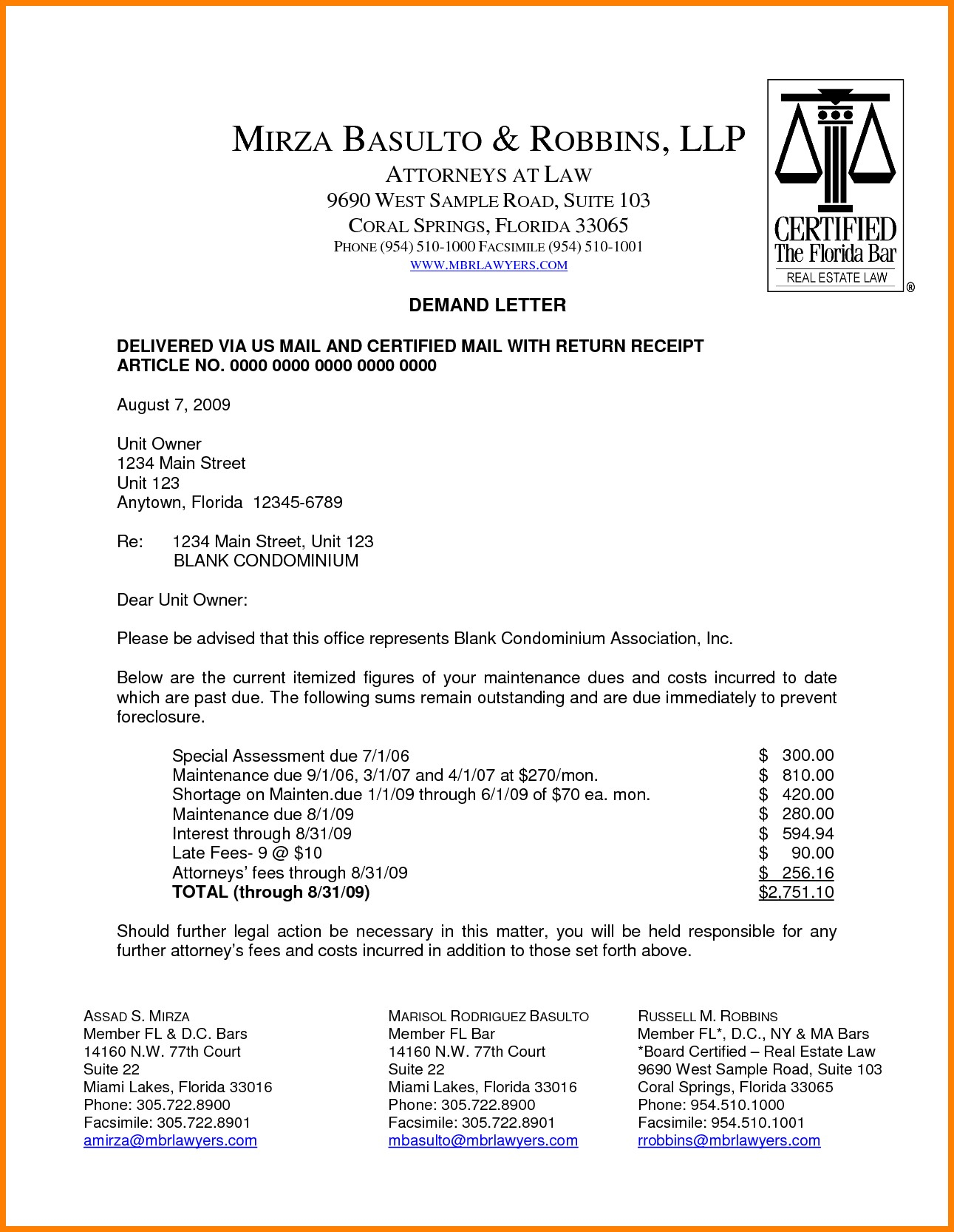 Foreclosure Letter Template - Legal Letter format Pdf New 9 Legal Demand Letter Example