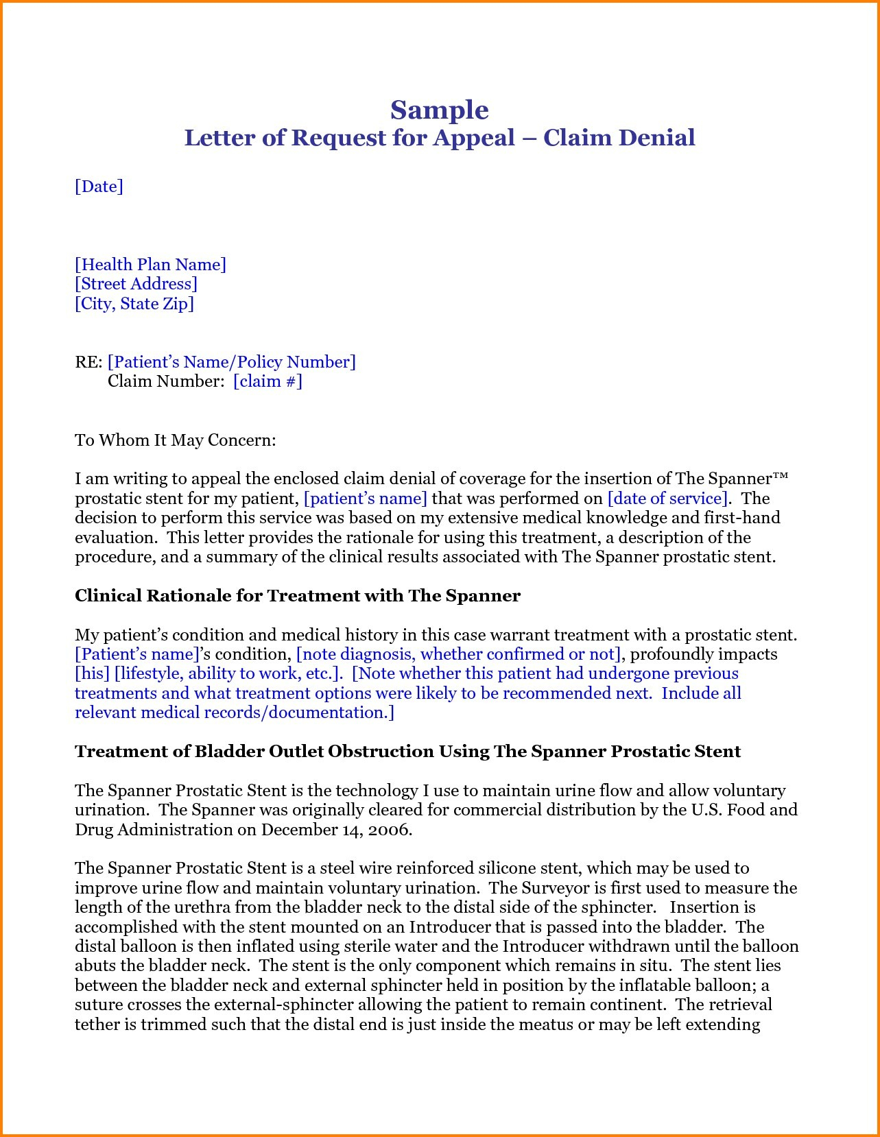 Claim Denial Letter Template - Letter format for Medical Insurance Claim Fresh Letter format for