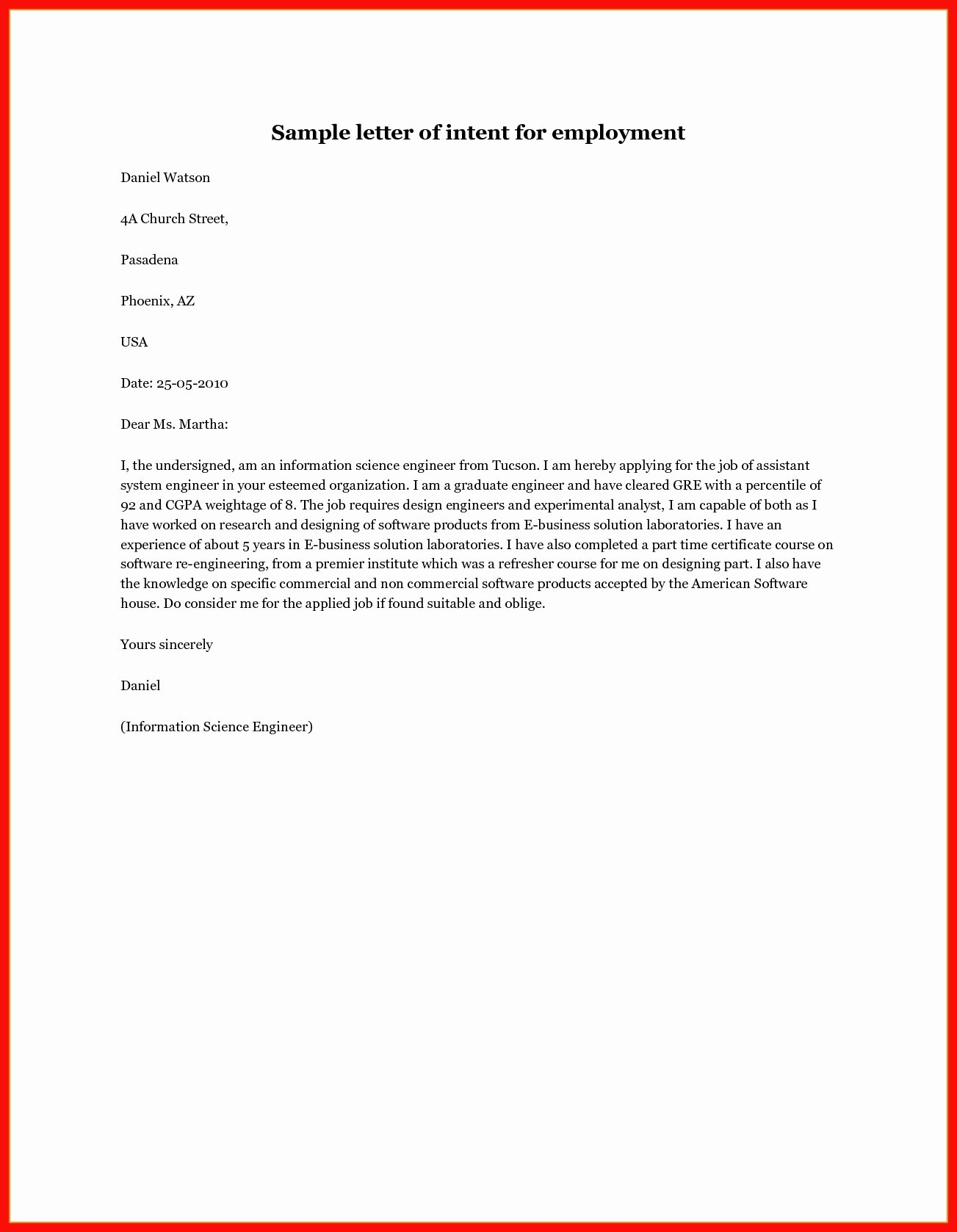 Letter Of Intent Investment Template Collection Letter Template