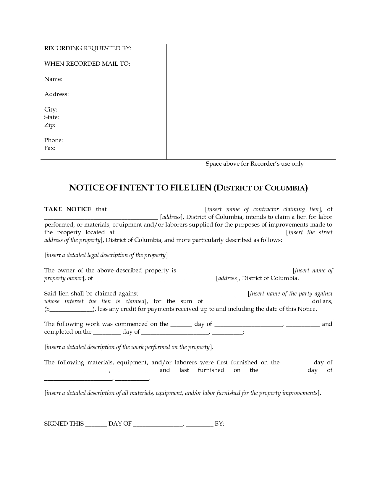 Intent to Lien Letter Template - Letter Intent to File Lien Inspirations Template In Texas