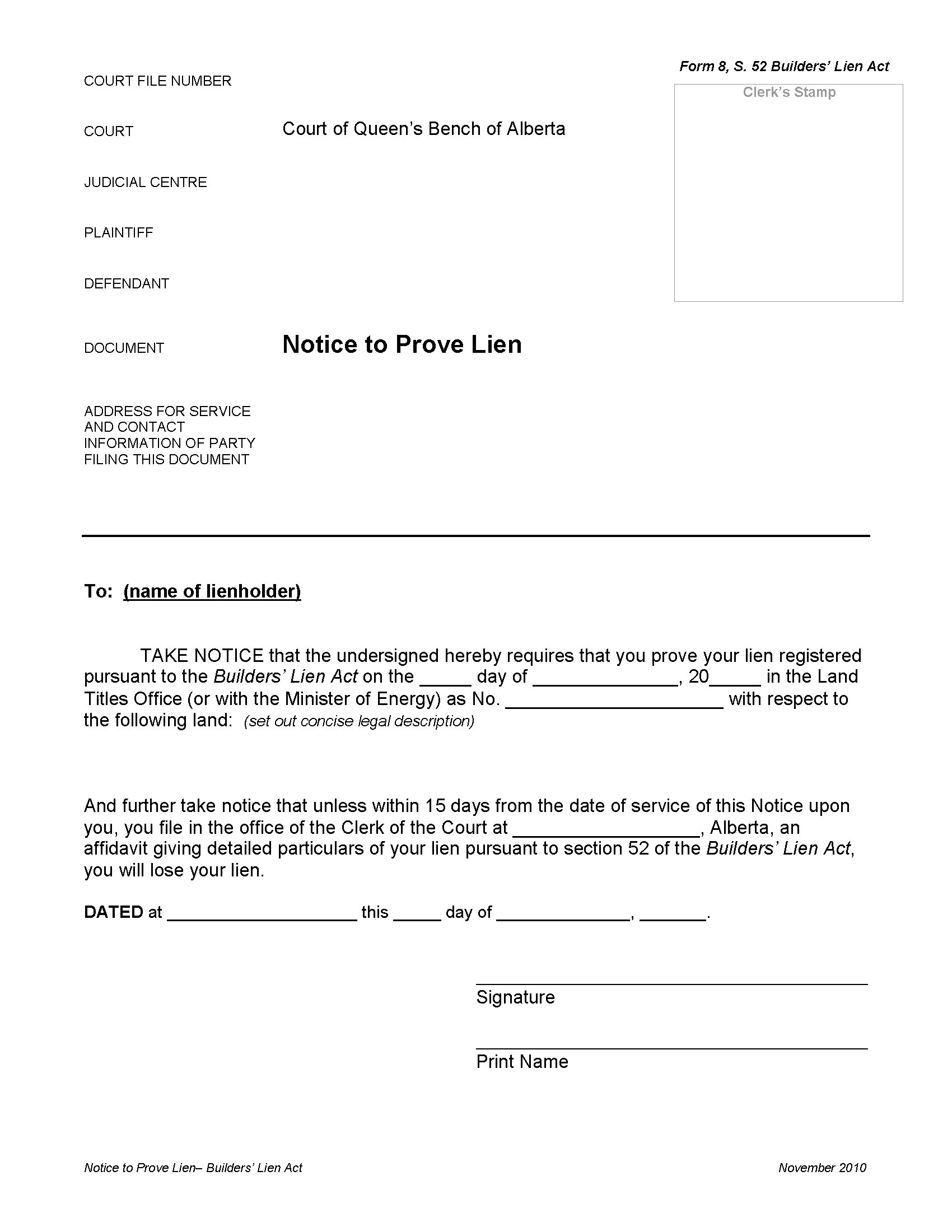 Letter Of Intent To File A Lien Template Examples Letter Template Collection