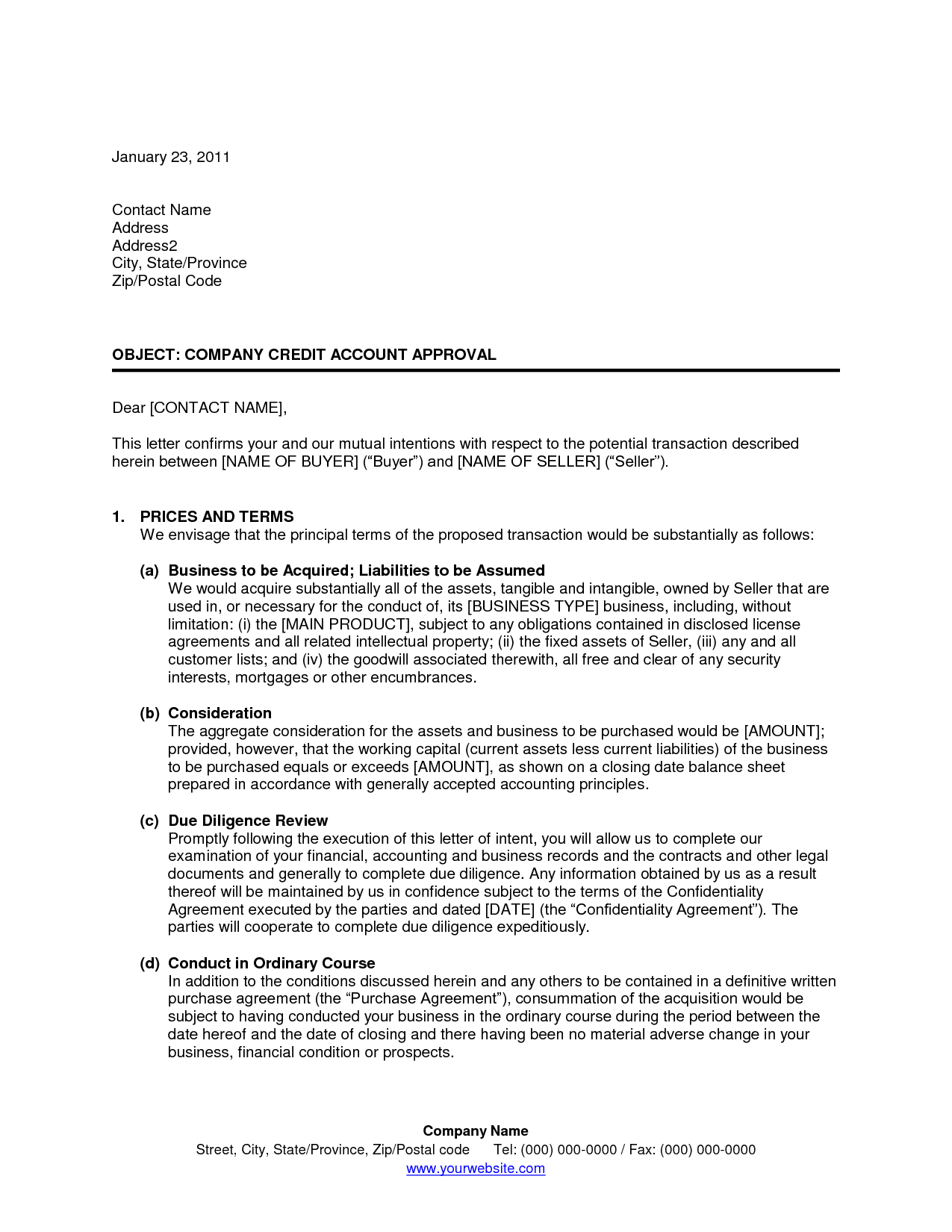 Letter Of Intent to Purchase Shares Template - Letter Intent to Purchase Business Word Document Canada Free