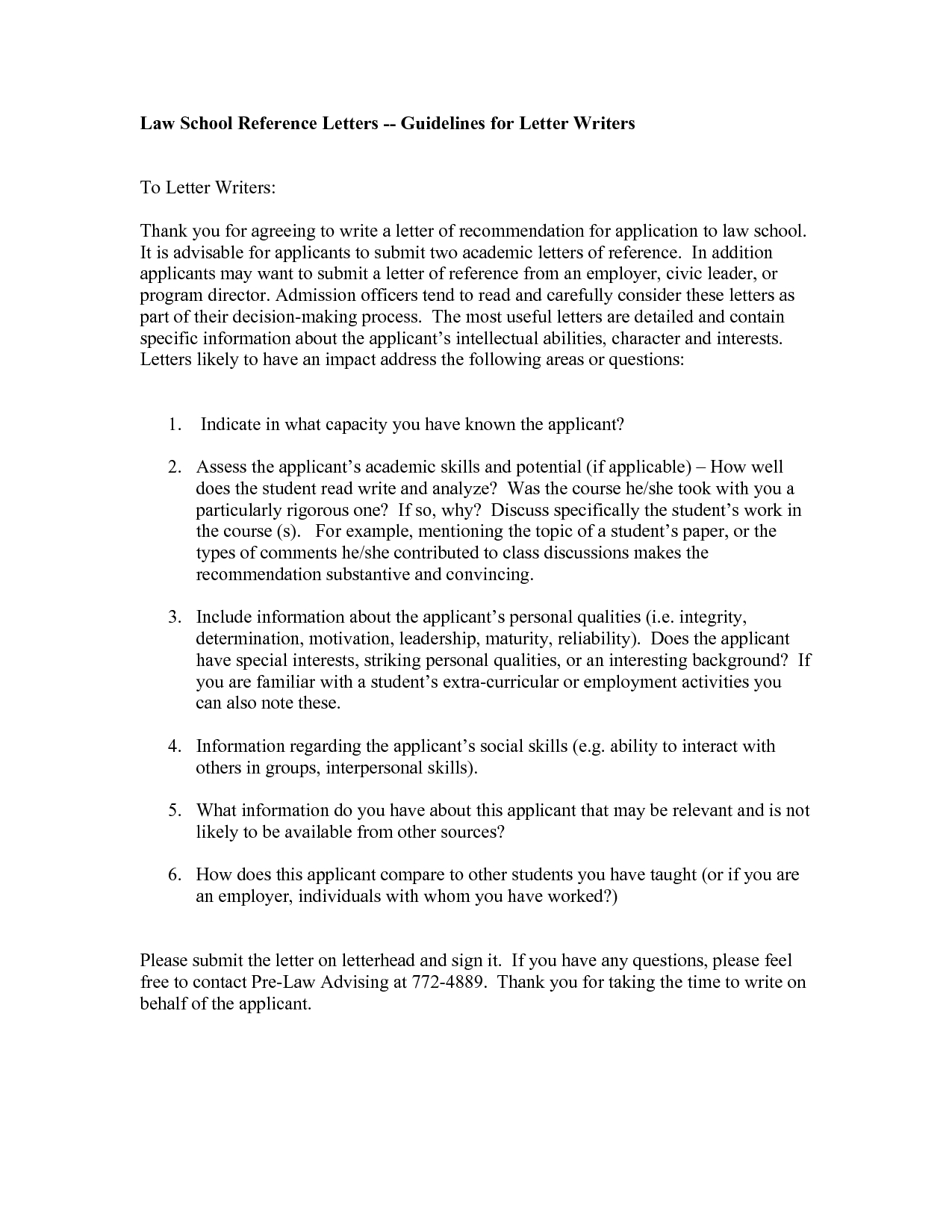 sample recommendation letter for law school admission - Banya