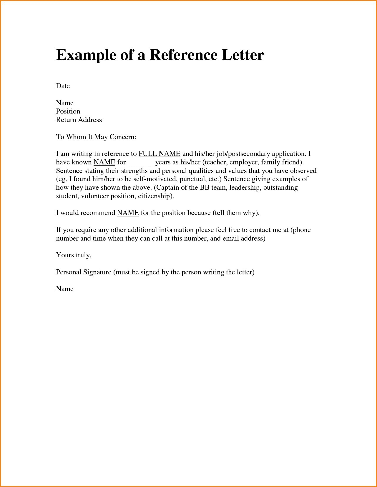 Immigration Reference Letter Template - Letter Re Mendation Template to whom It May Concern New Letter