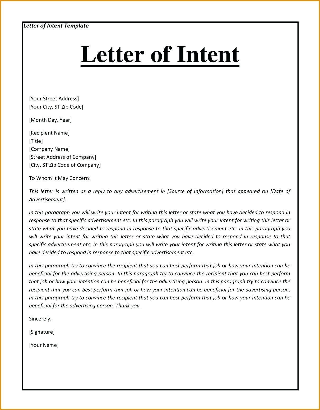 Non Binding Letter Of Intent Template - Letter T to Purchase Equipment High Resolution Template