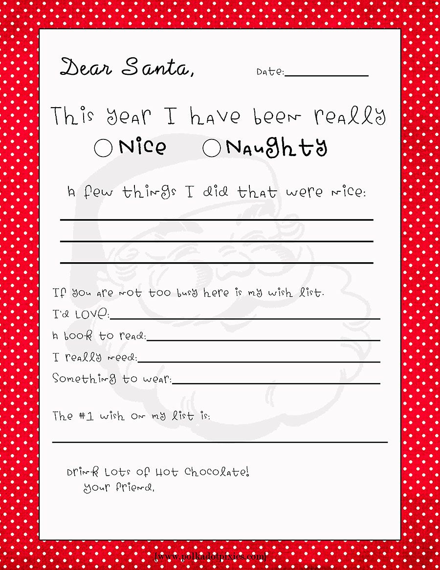 Free Letter to Santa Template Printable - Letter to Santa Template New Christmas Decor