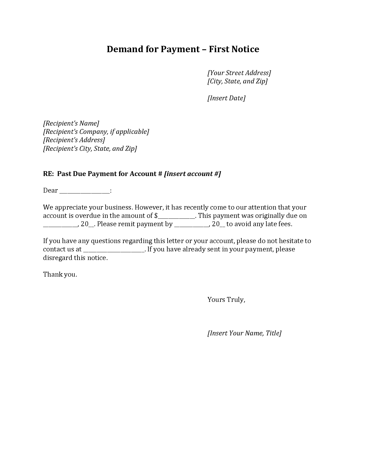 Outstanding Payment Letter Template - Letter Writing format for Outstanding Payment Inspiration Demand for