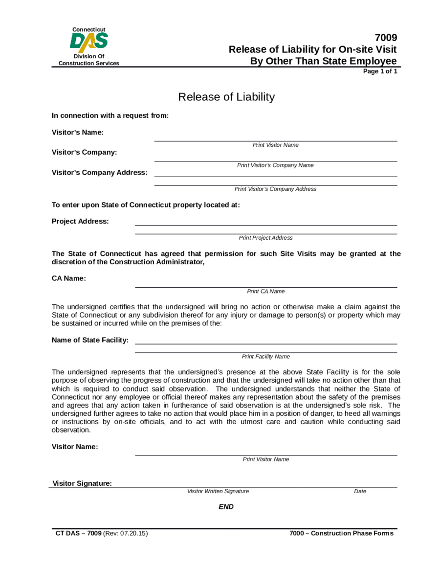 Release Of Liability Letter Template - Liability Waiver Template