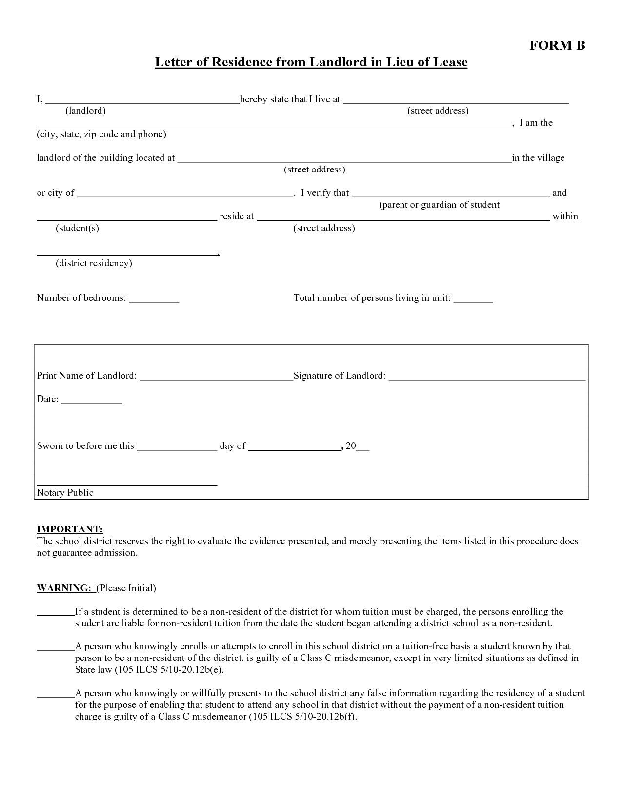 Free Proof Of Residency Letter Template - Lindatellingtonjones Resume formats and Template Frees