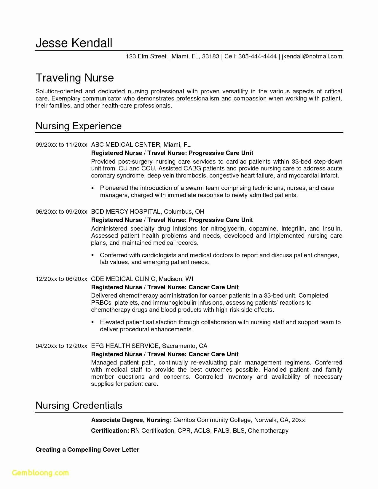 hospital letter template example-Resume format for Nursing Inspirational Registered Nurse Resume S I Pinimg 736x 8d 0d D8 12-q