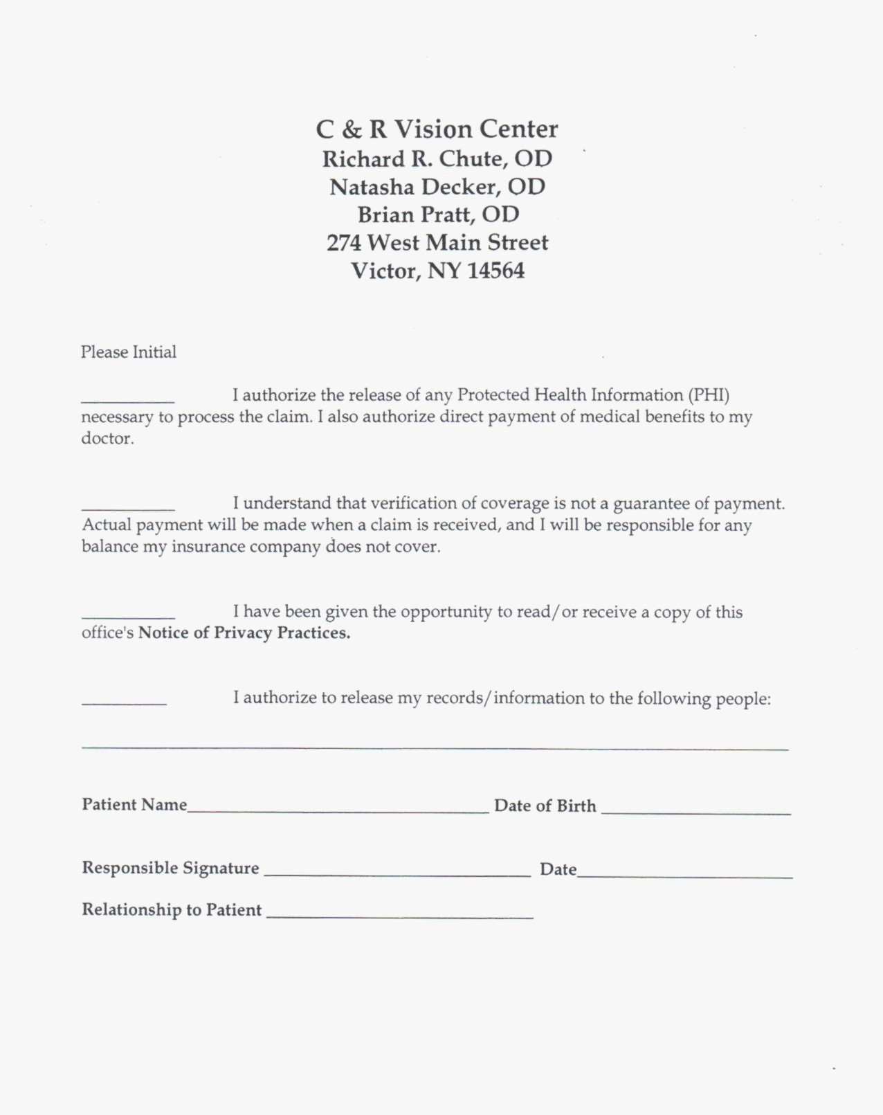 Medical Records Release Letter Template - Luxury New Patient forms Templates