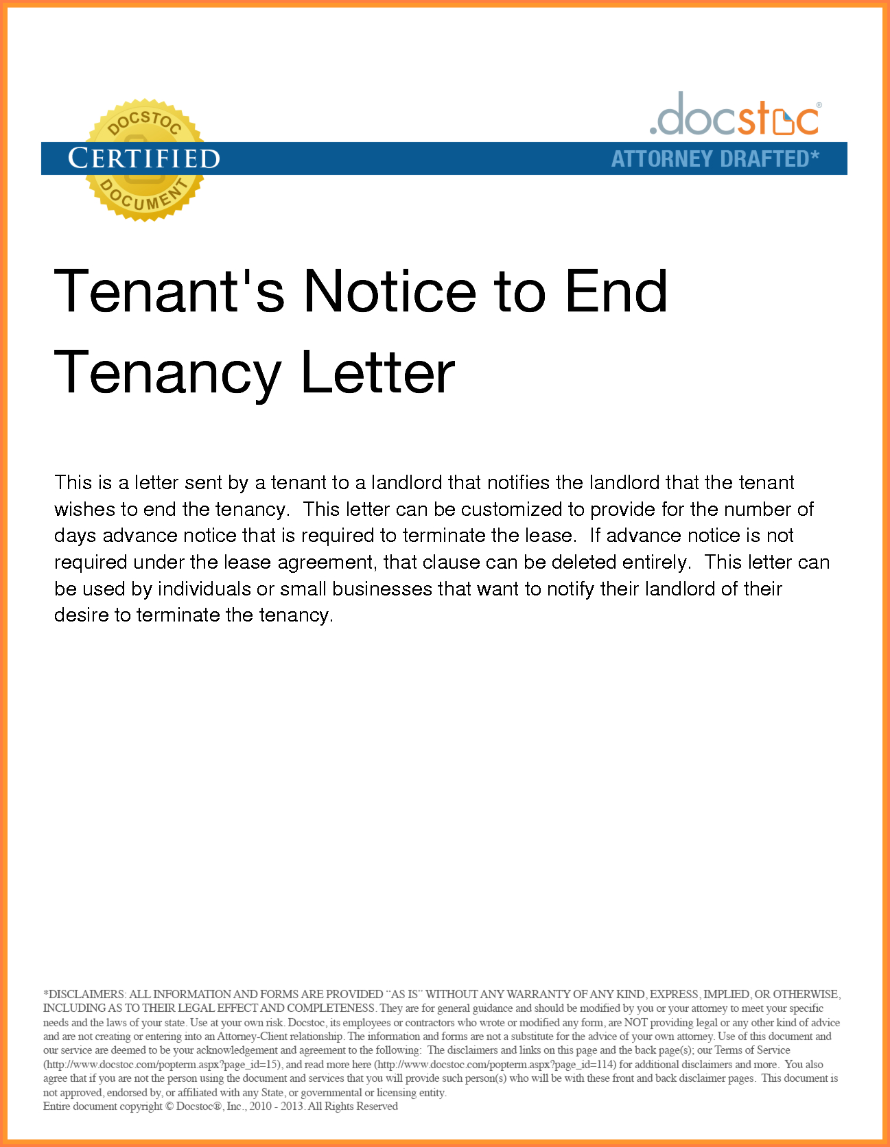 Early Lease Termination Letter To Landlord Template Samples Letter