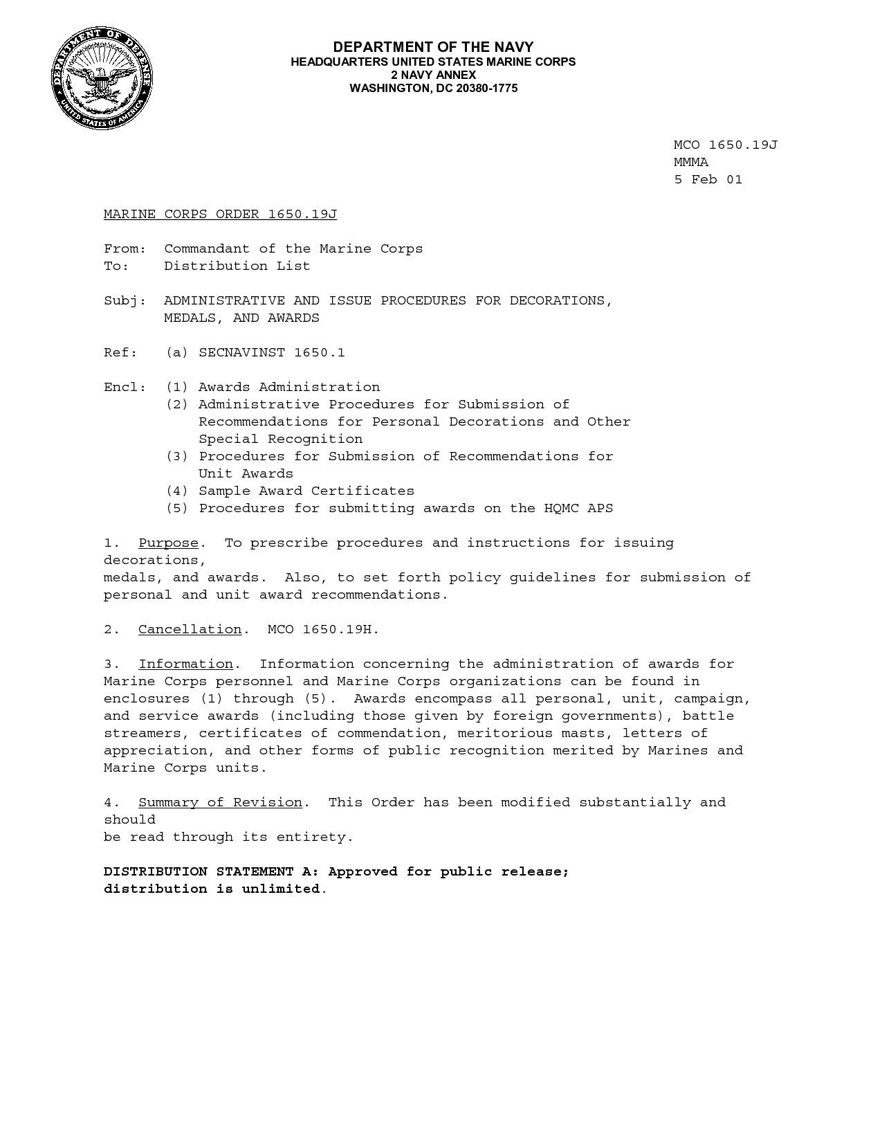 Navy Memorandum Template