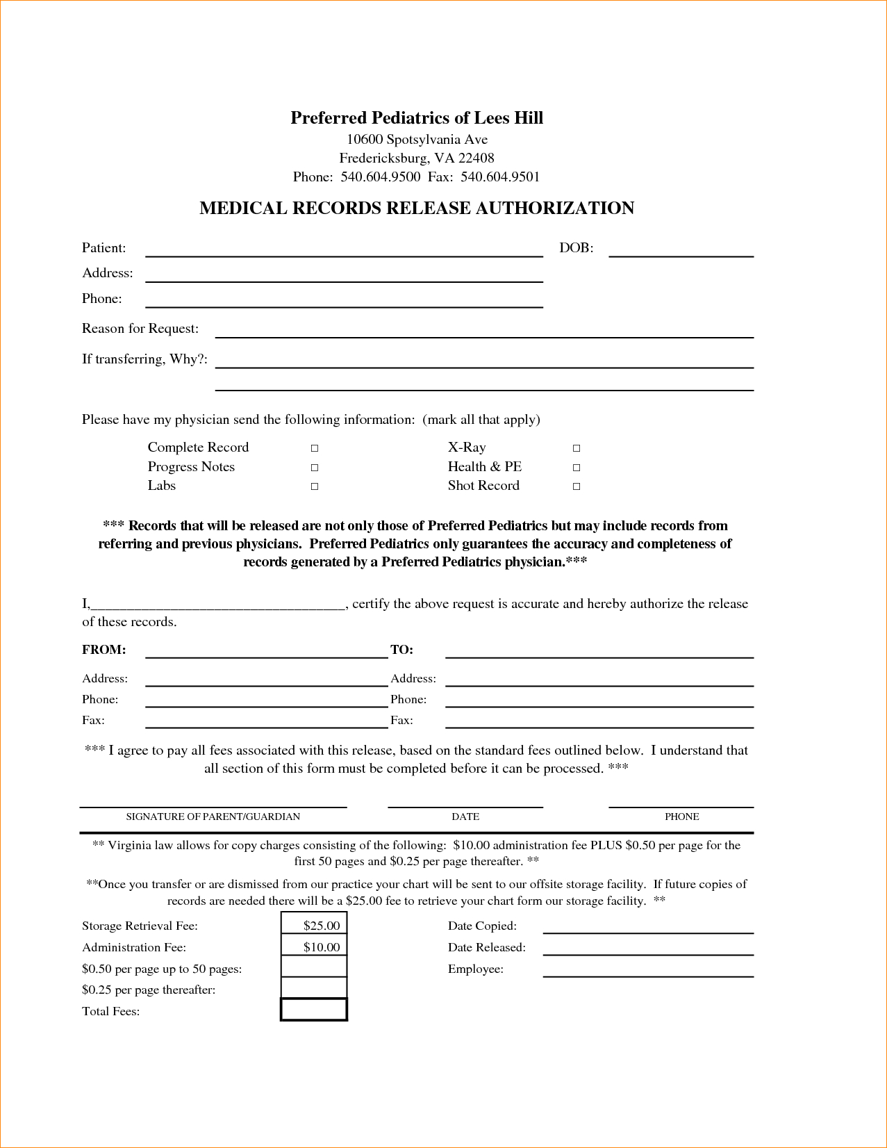 Medical Records Release Letter Template - New Hipaa Release form Template