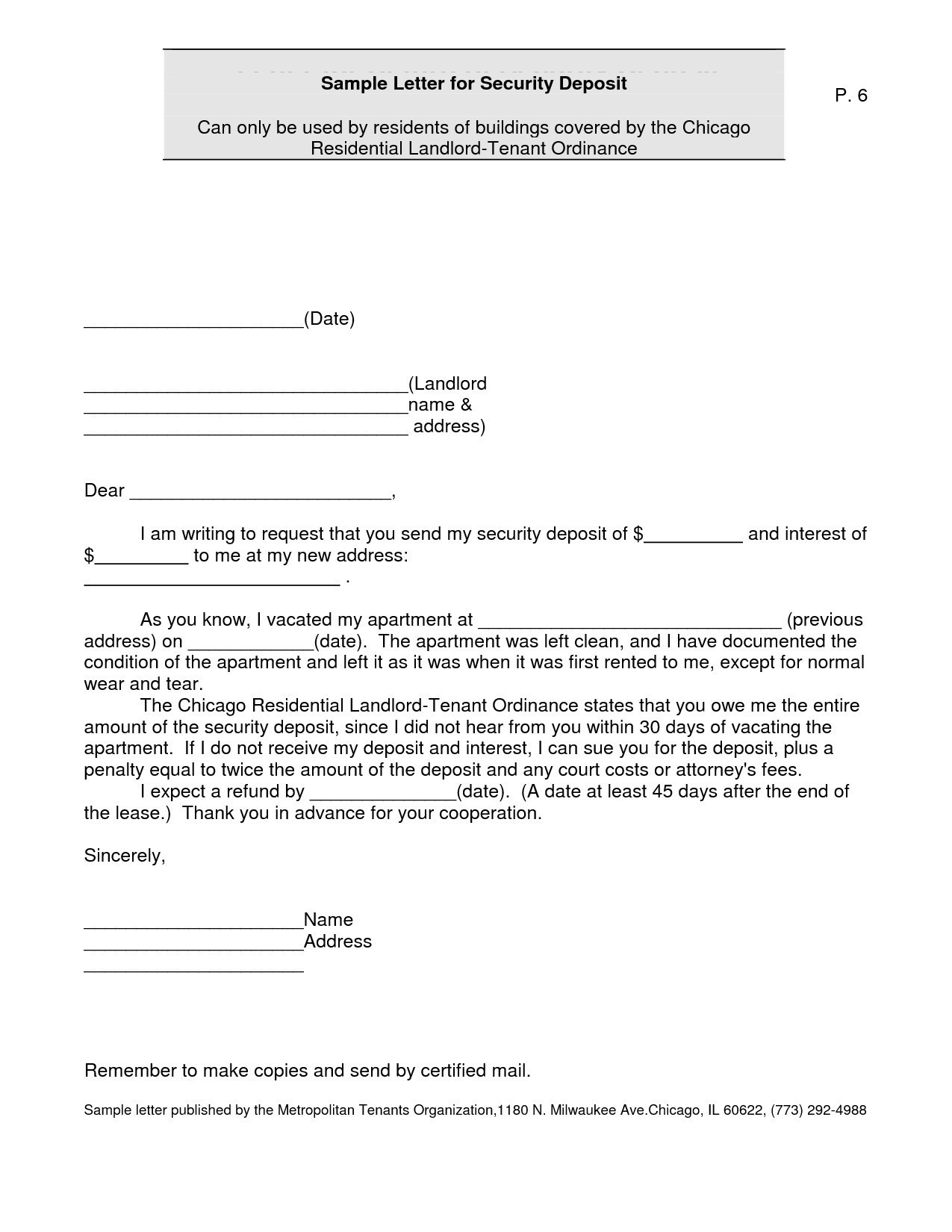 Security Deposit Demand Letter Template - New Refund Letter Best Letter format for Requesting A Refund Best