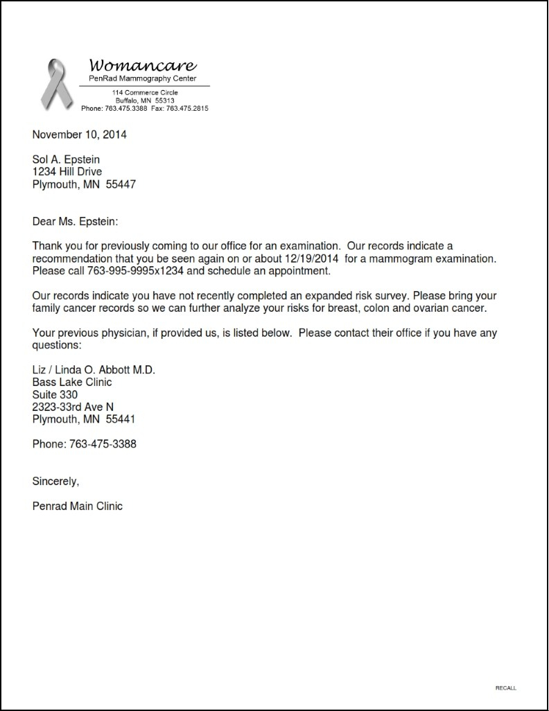 Appointment Reminder Letter Template Examples Letter Template Collection