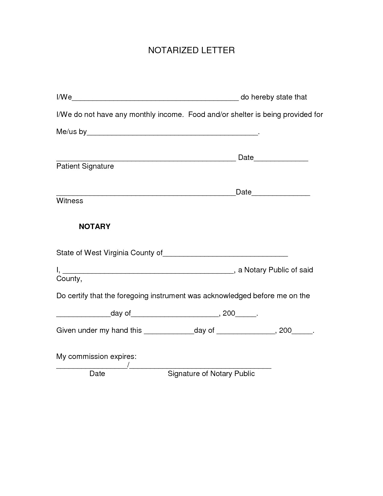 notarized letter template for vehicle texas